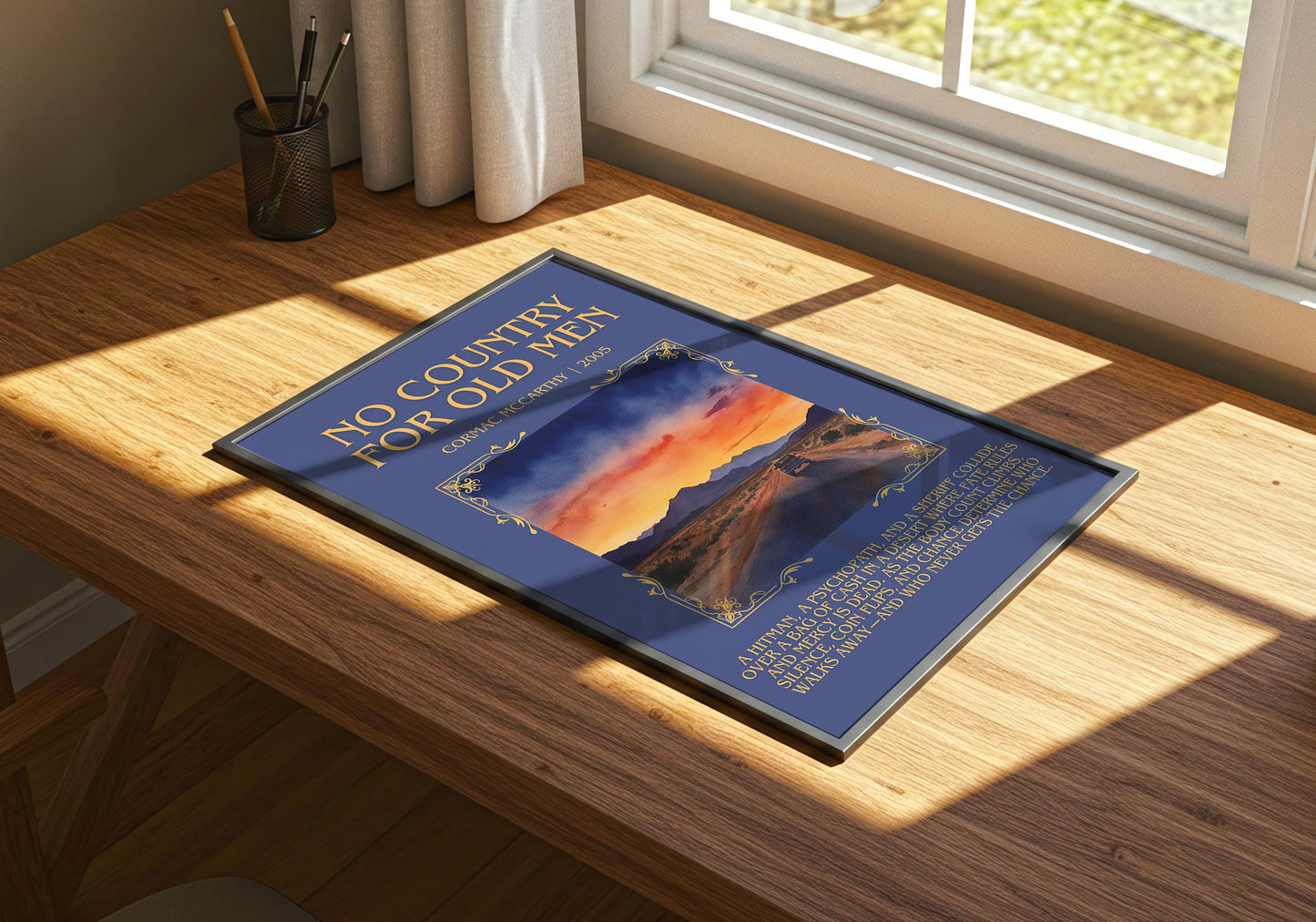 No Country For Old Men by Cormac McCarthy | Descriptive Book Poster | Blurby