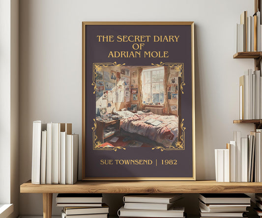 The Secret Diary Of Adrian Mole by Sue Townsend | Descriptive Book Poster | Minimalist