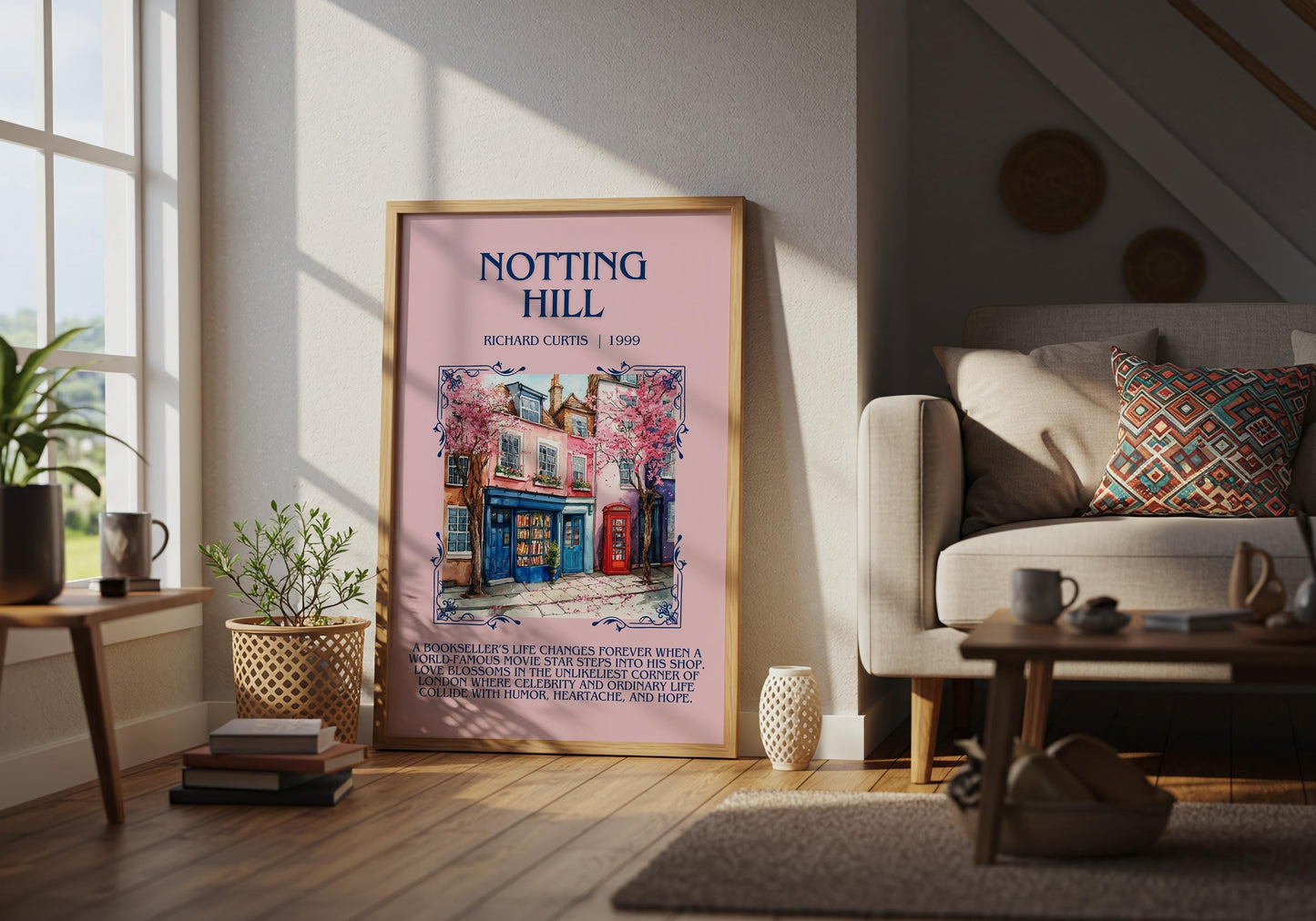 Notting Hill by Richard Curtis | Descriptive Book Poster | Blurby