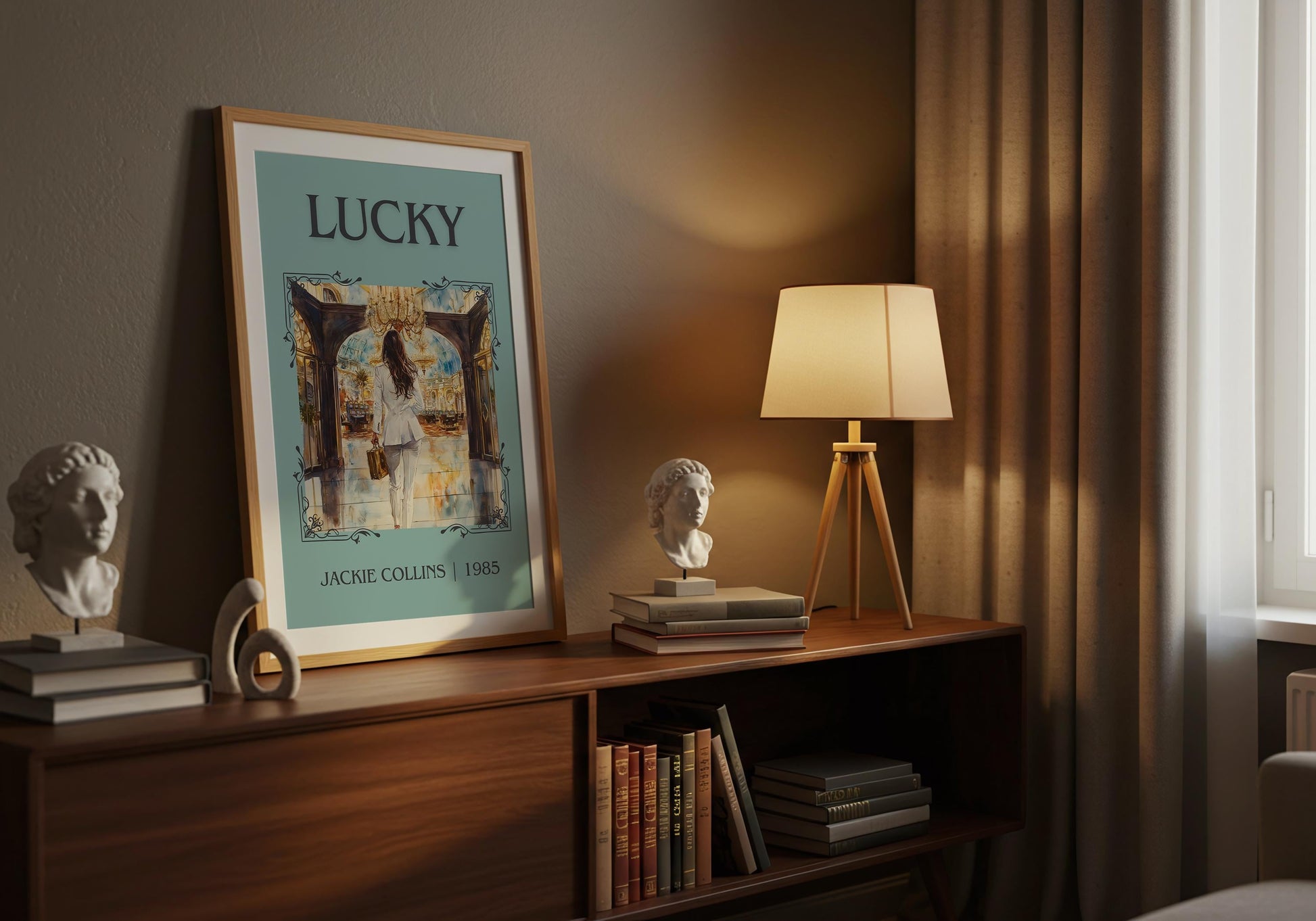 Lucky by Jackie Collins | Descriptive Book Poster | Minimalist