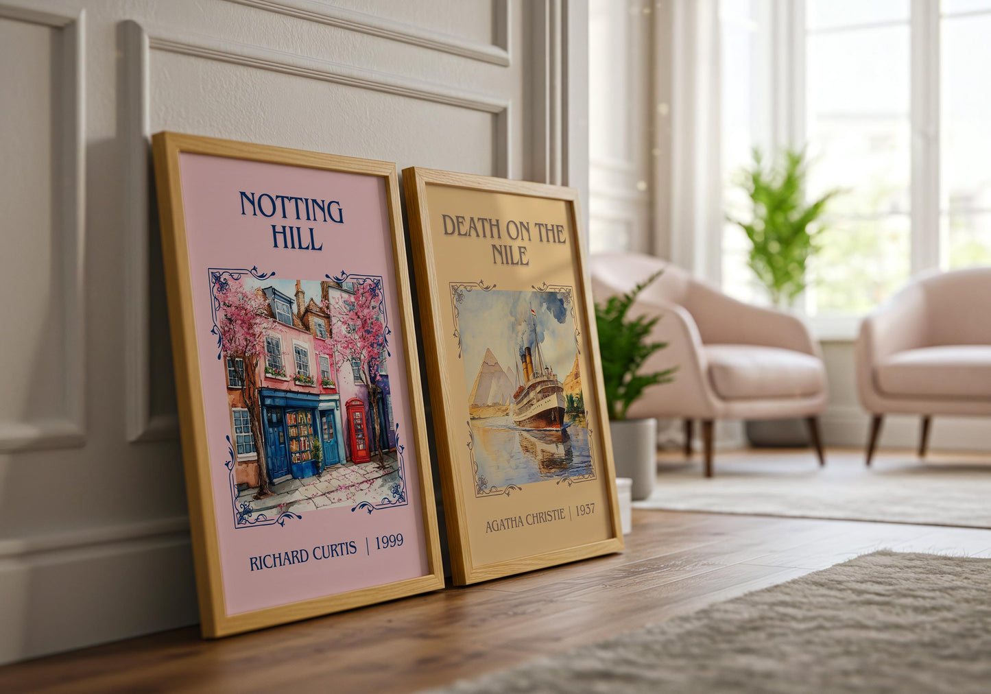 Notting Hill by Richard Curtis | Descriptive Book Poster | Minimalist