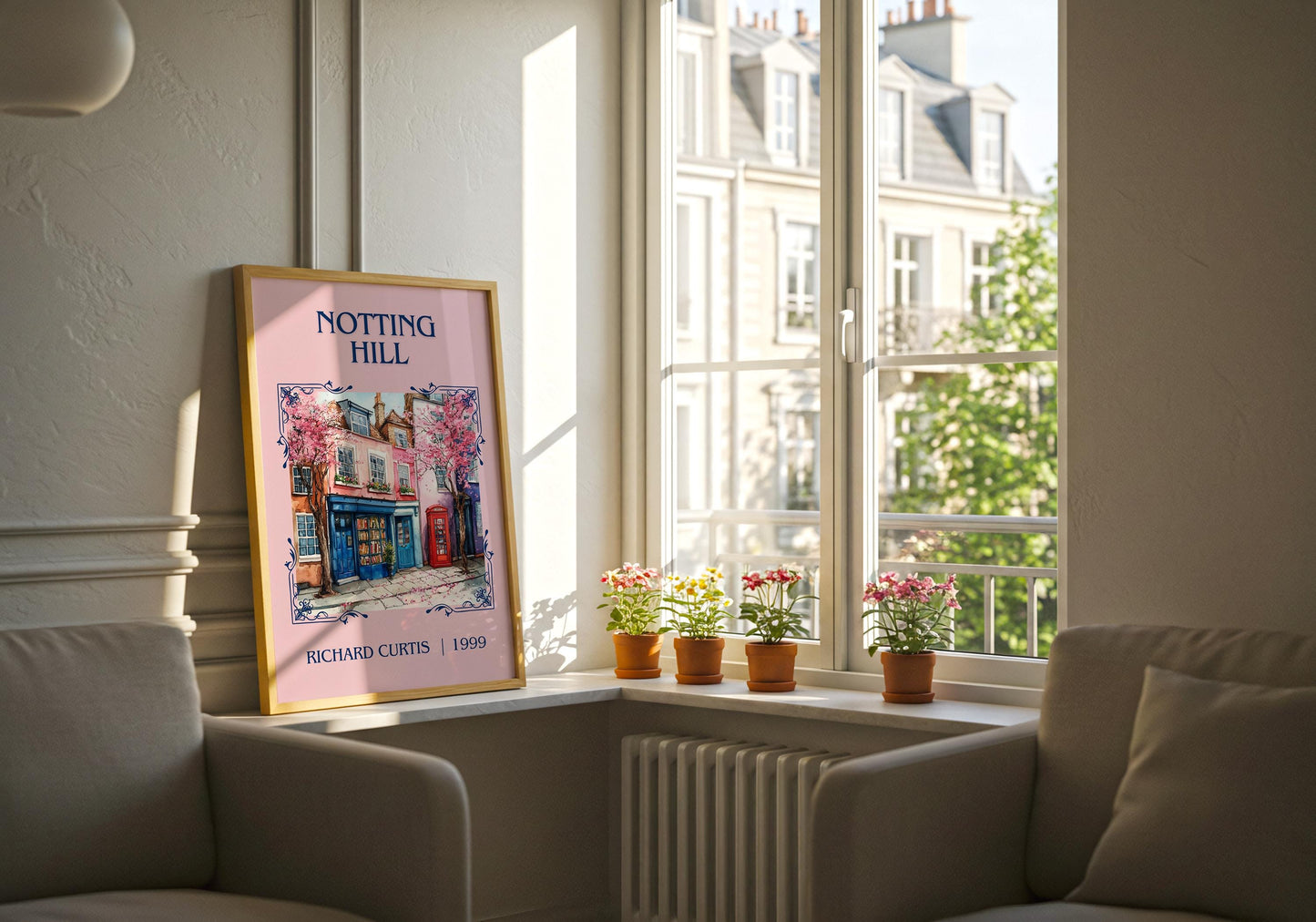 Notting Hill by Richard Curtis | Descriptive Book Poster | Minimalist