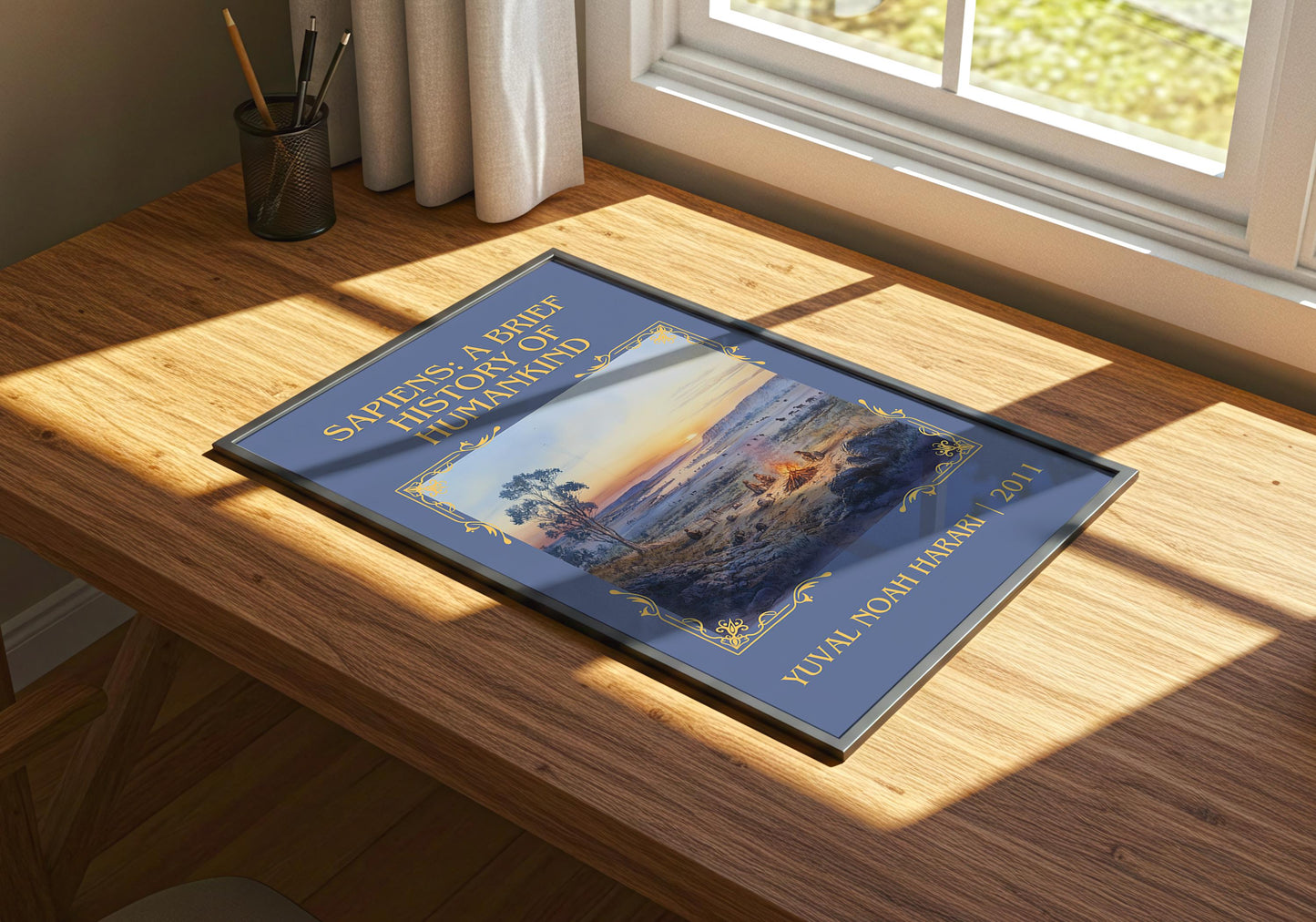 Sapiens: A Brief History Of Humankind by Yuval Noah Harari | Descriptive Book Poster | Minimalist