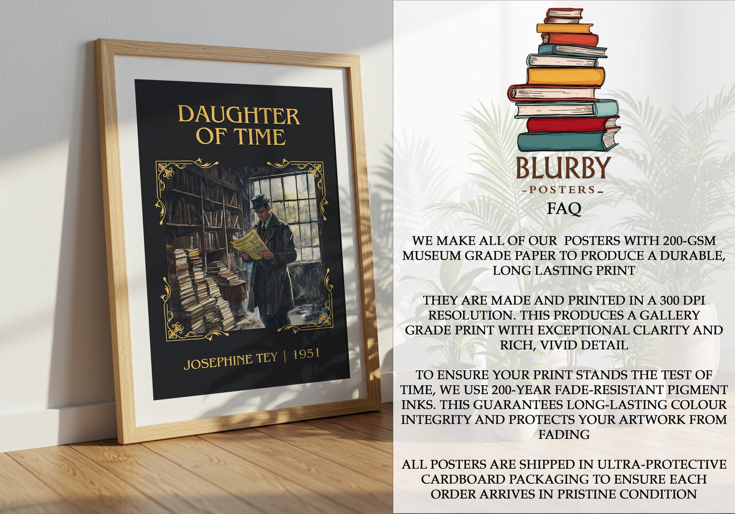 Daughter Of Time by Josephine Tey | Descriptive Book Poster | Minimalist