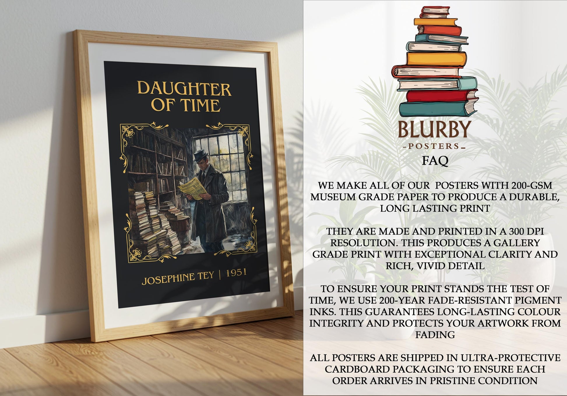 Daughter Of Time by Josephine Tey | Descriptive Book Poster | Minimalist