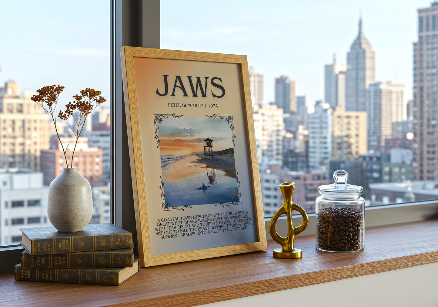 Jaws by Peter Benchley | Descriptive Book Poster | Blurby