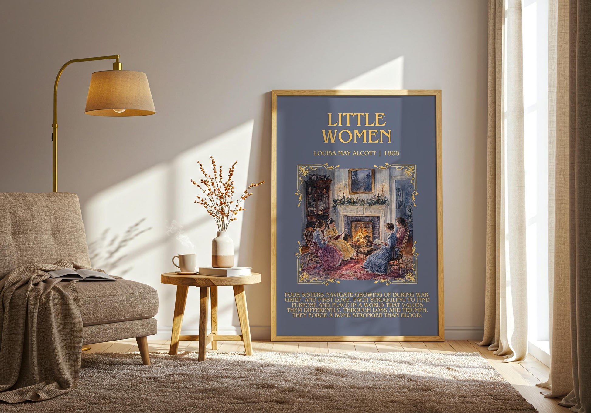 Little Women by Louisa May Alcott | Descriptive Book Poster | Blurby