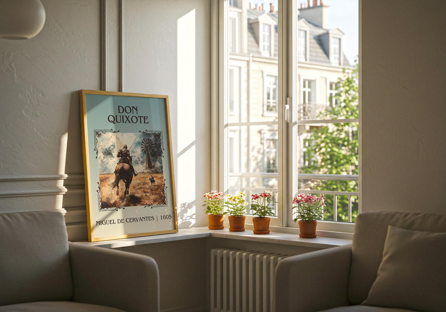 Don Quixote by Miguel De Cervantes | Descriptive Book Poster | Minimalist