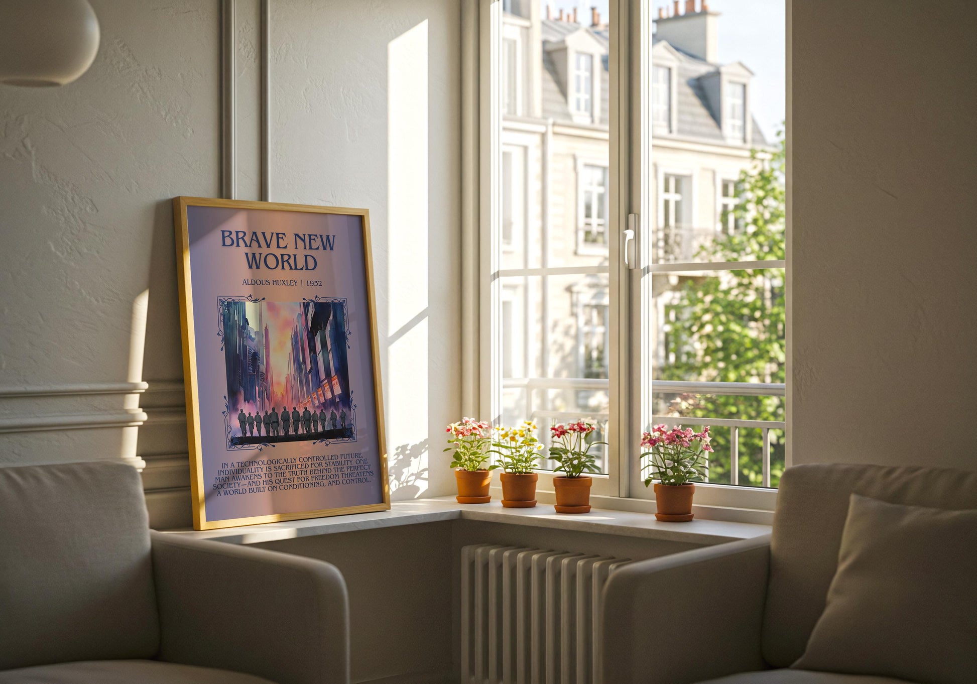 Brave New World by Aldous Huxley | Descriptive Book Poster | Blurby