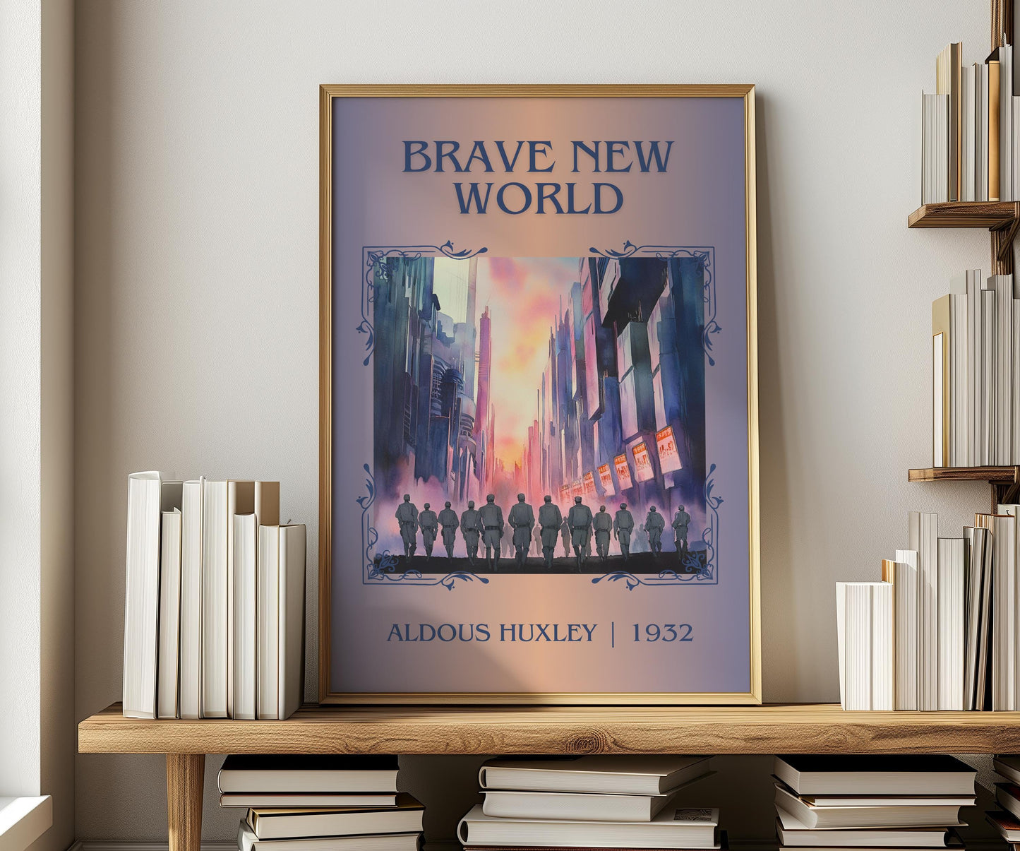 Brave New World by Aldous Huxley | Descriptive Book Poster | Minimalist