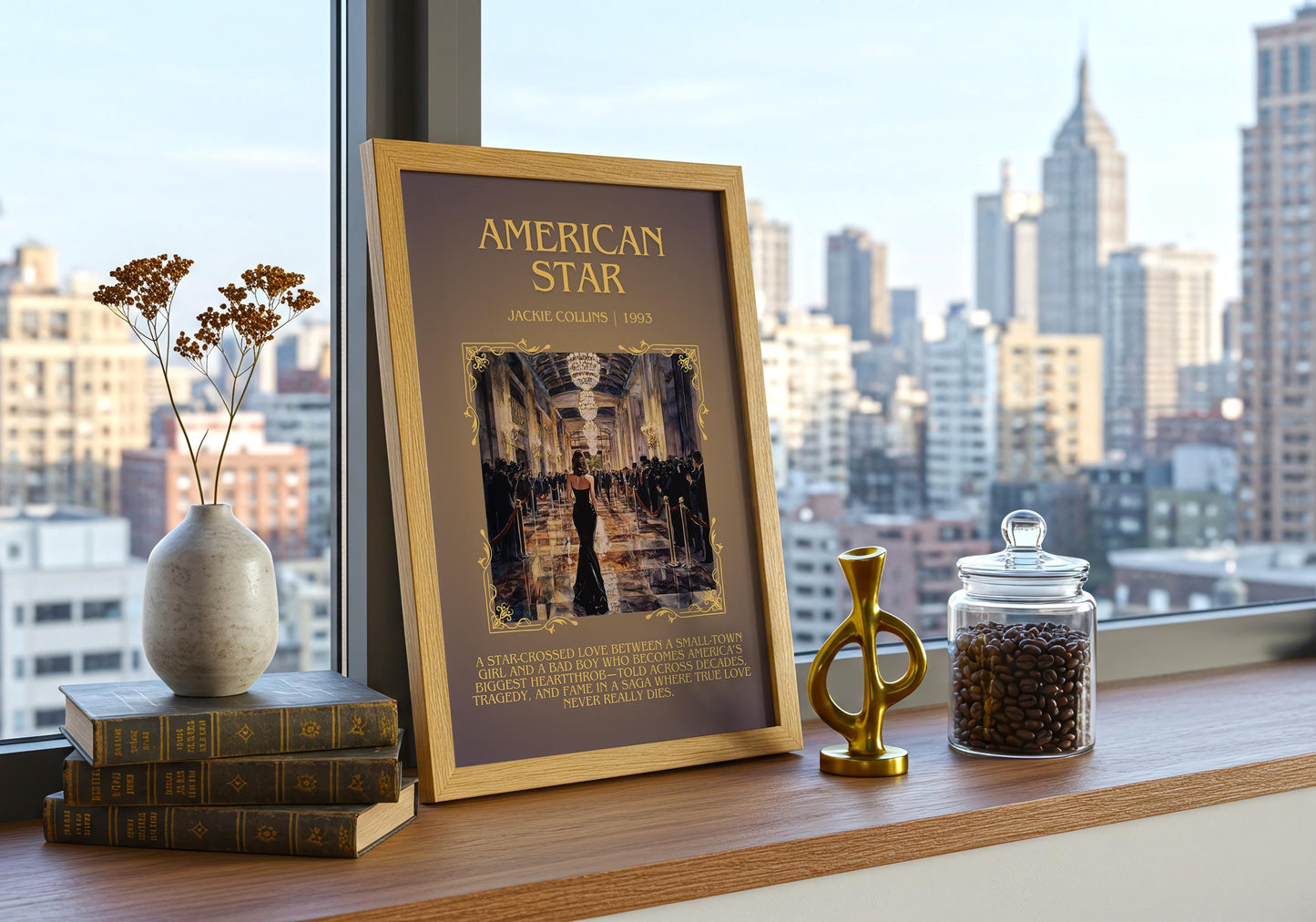 American Star by Jackie Collins | Descriptive Book Poster | Blurby