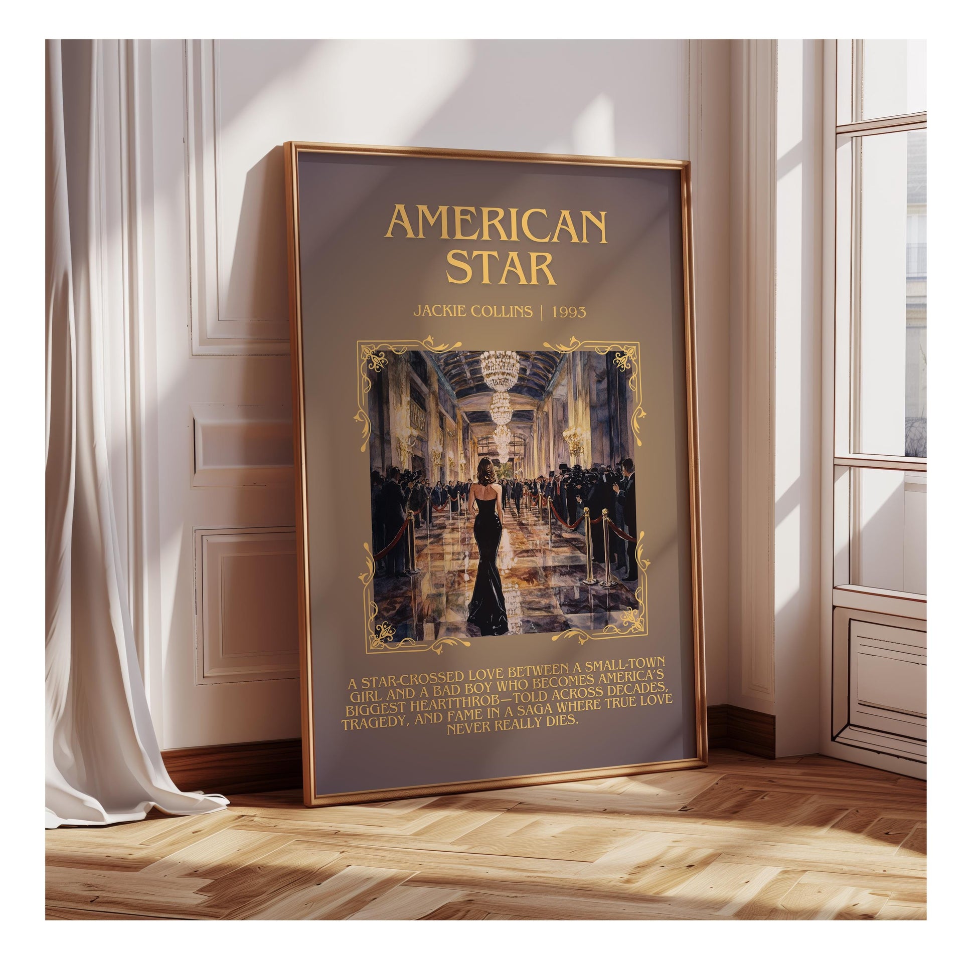 American Star by Jackie Collins | Descriptive Book Poster | Blurby