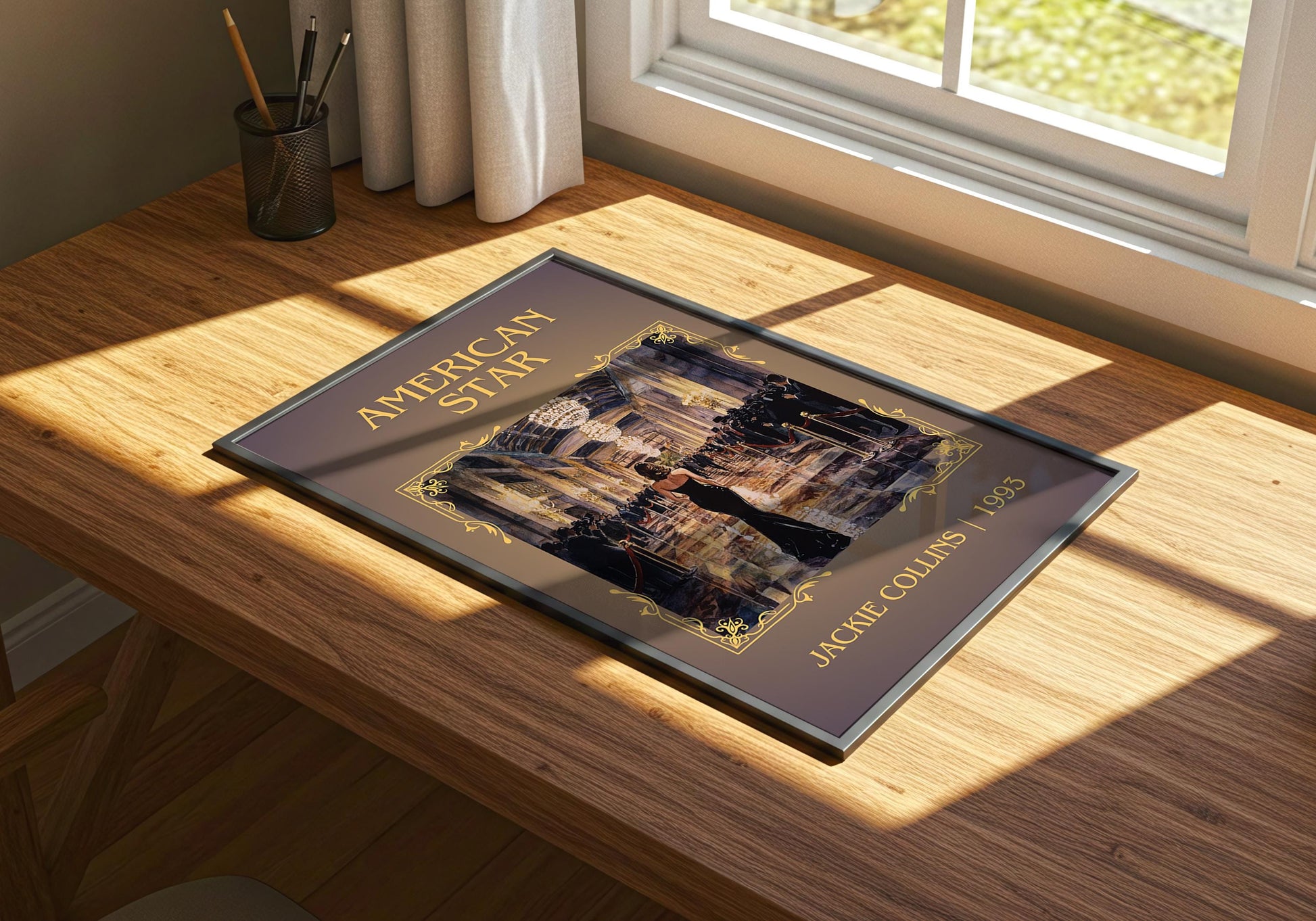 American Star by Jackie Collins | Descriptive Book Poster | Minimalist