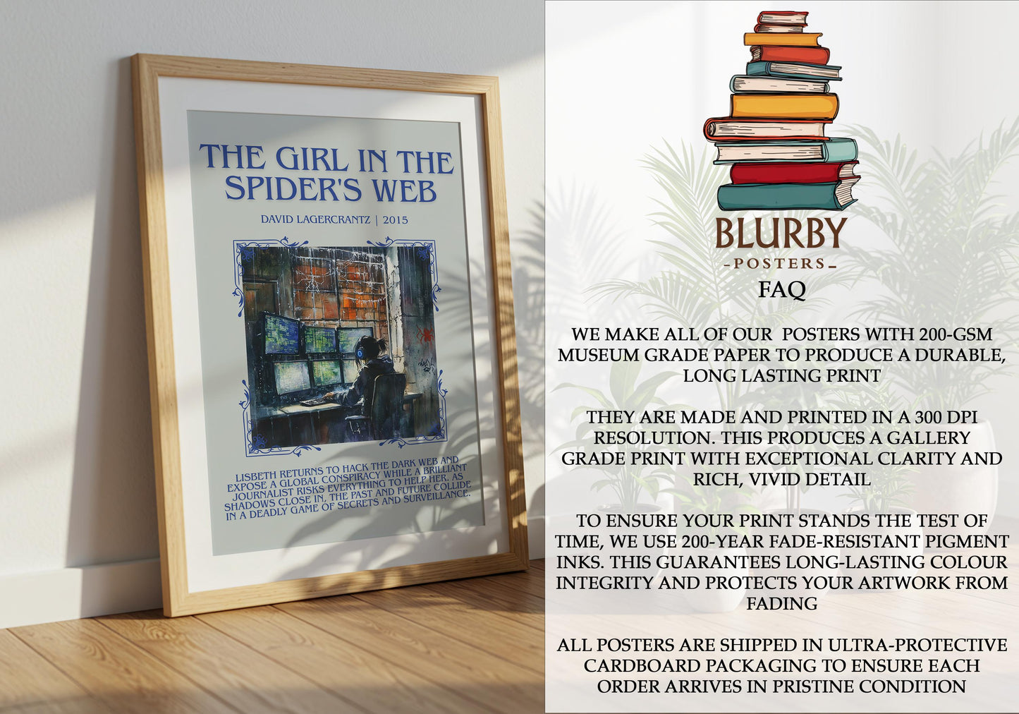 The Girl In The Spider's Web by David Lagercrantz | Descriptive Book Poster | Blurby