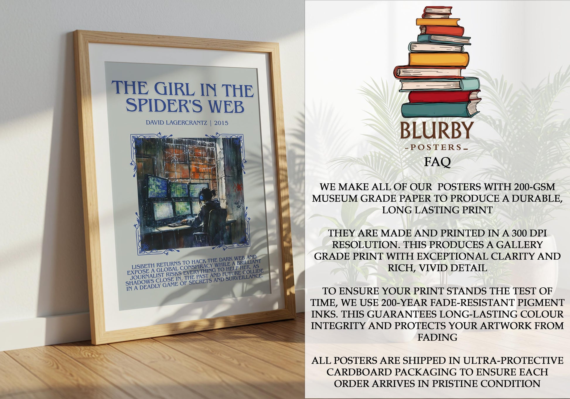 The Girl In The Spider's Web by David Lagercrantz | Descriptive Book Poster | Blurby