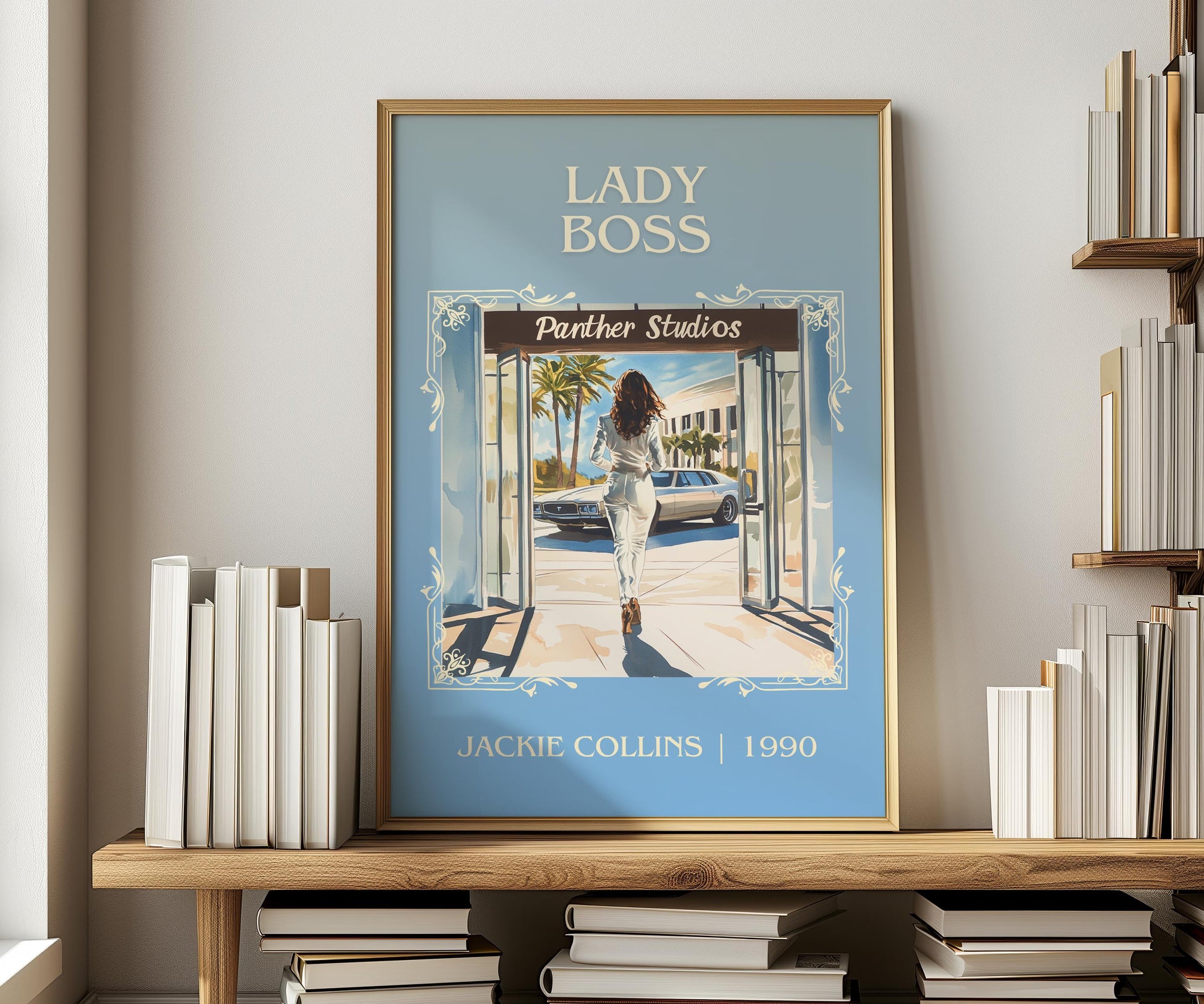 Lady Boss by Jackie Collins | Descriptive Book Poster | Minimalist