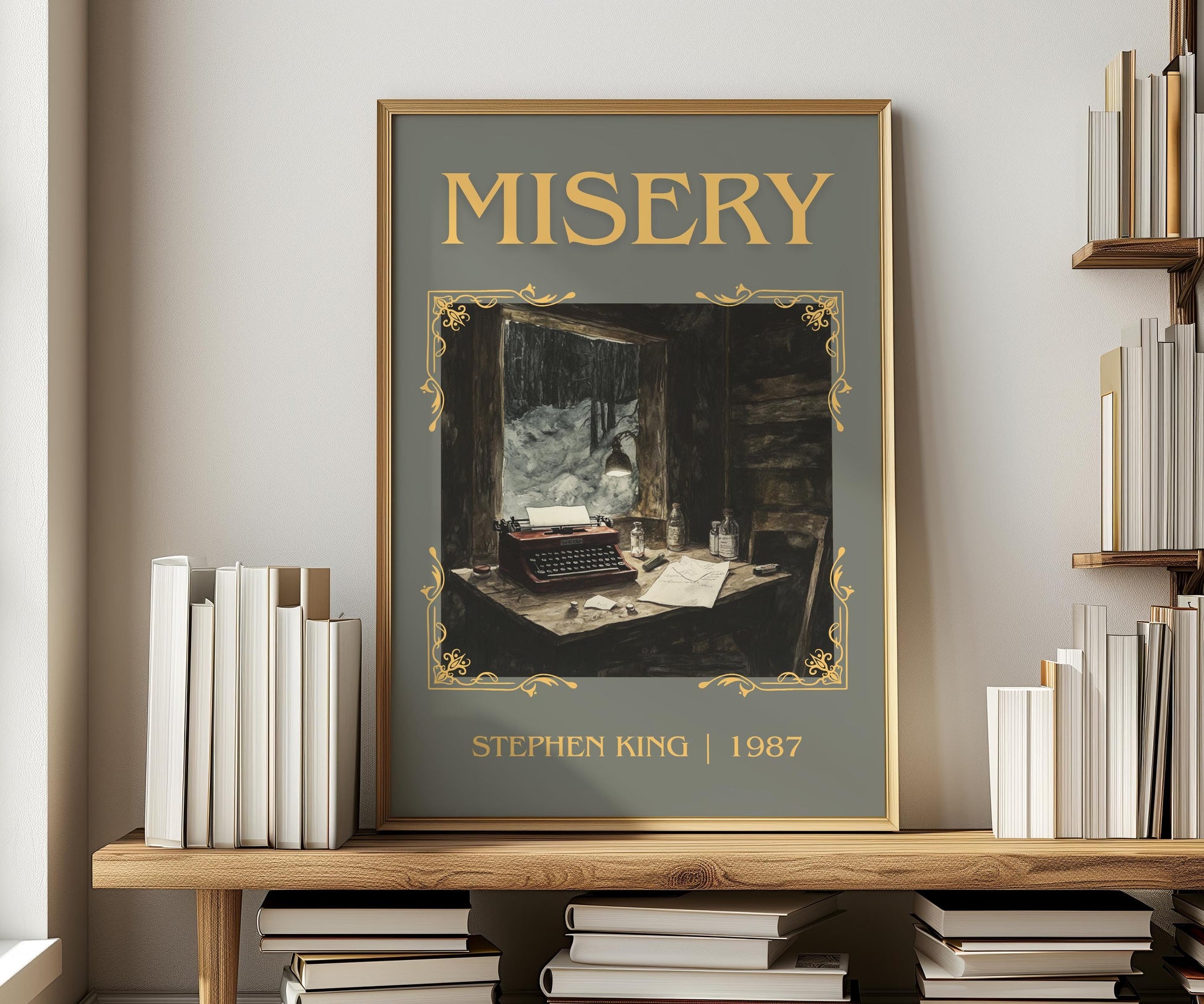 Misery by Stephen King | Descriptive Book Poster | Minimalist