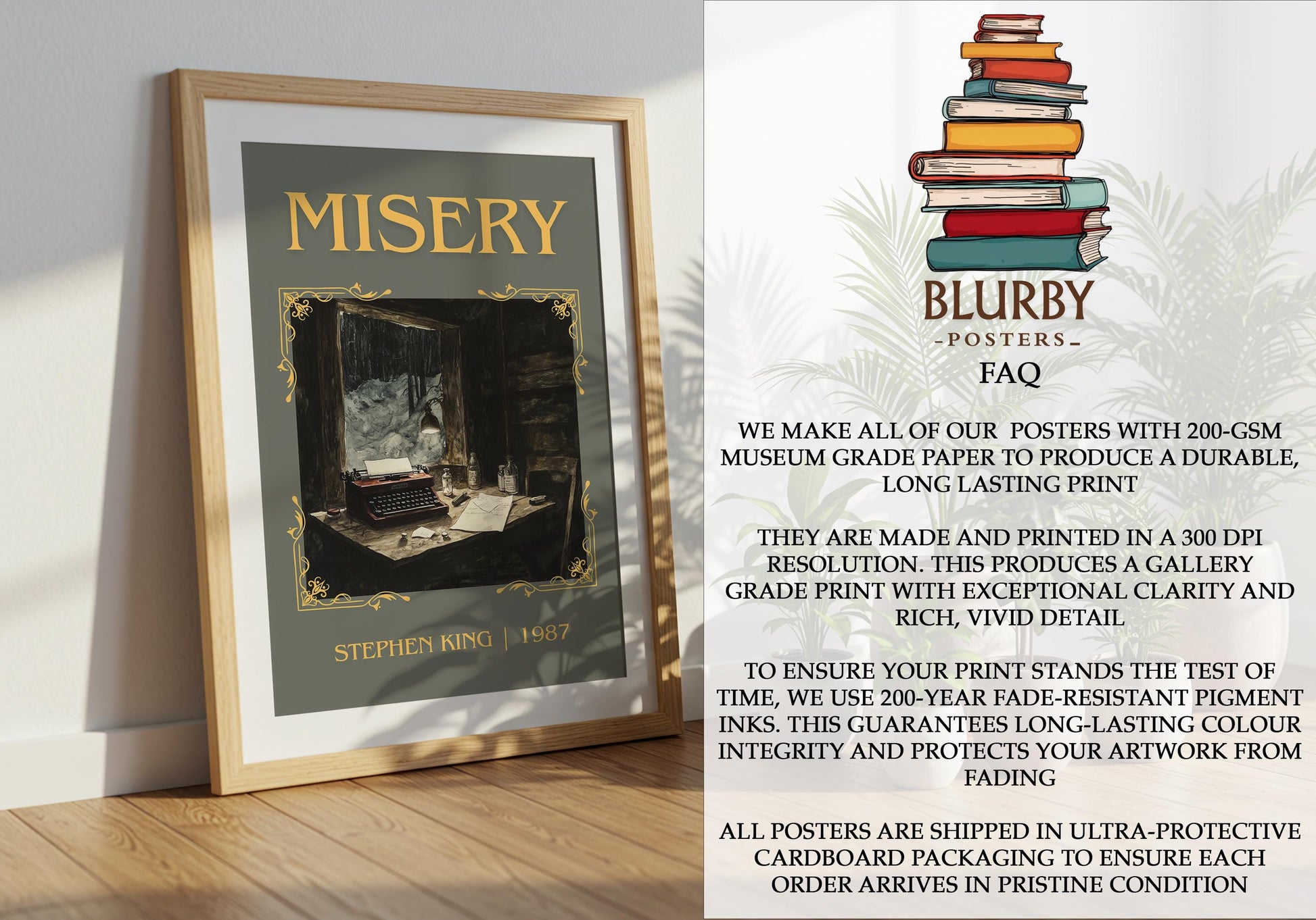 Misery by Stephen King | Descriptive Book Poster | Minimalist