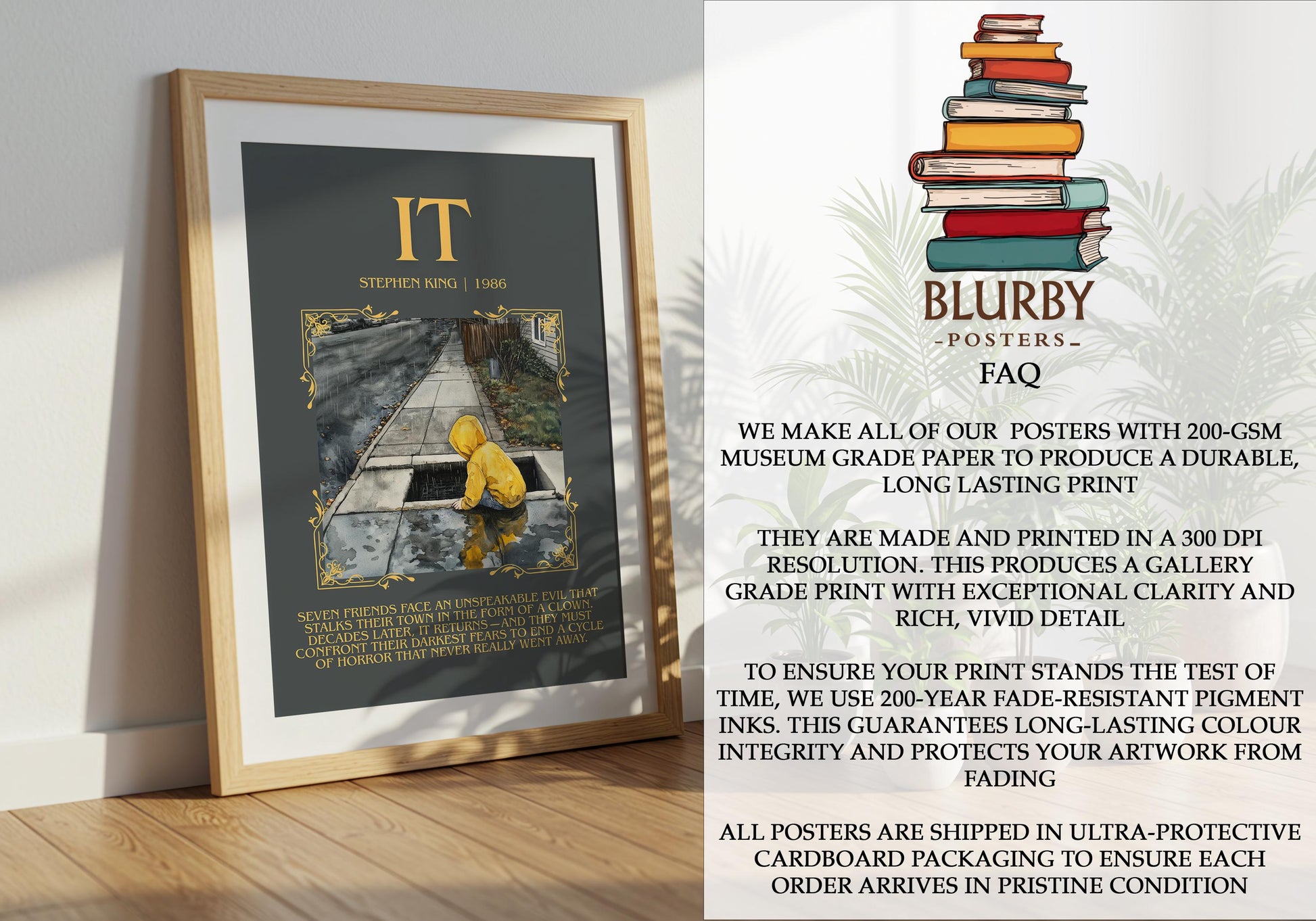 IT by Stephen King | Descriptive Book Poster | Blurby