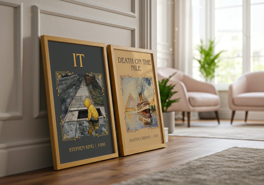 It classic book art book poster framed on wall – horror wall art