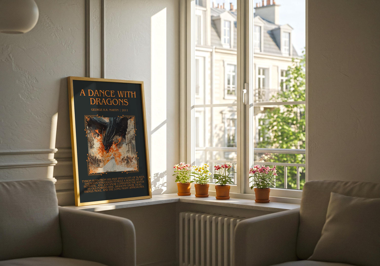 A Dance With Dragons by George R.R. Martin | Descriptive Book Poster | Blurby