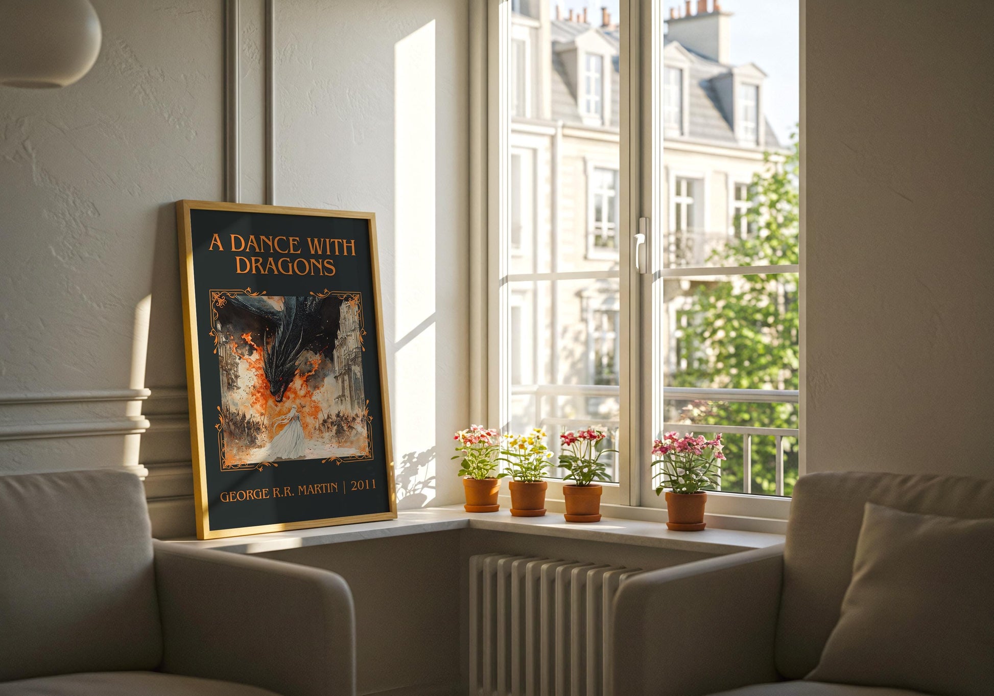 A Dance With Dragons by George R.R. Martin | Descriptive Book Poster | Minimalist