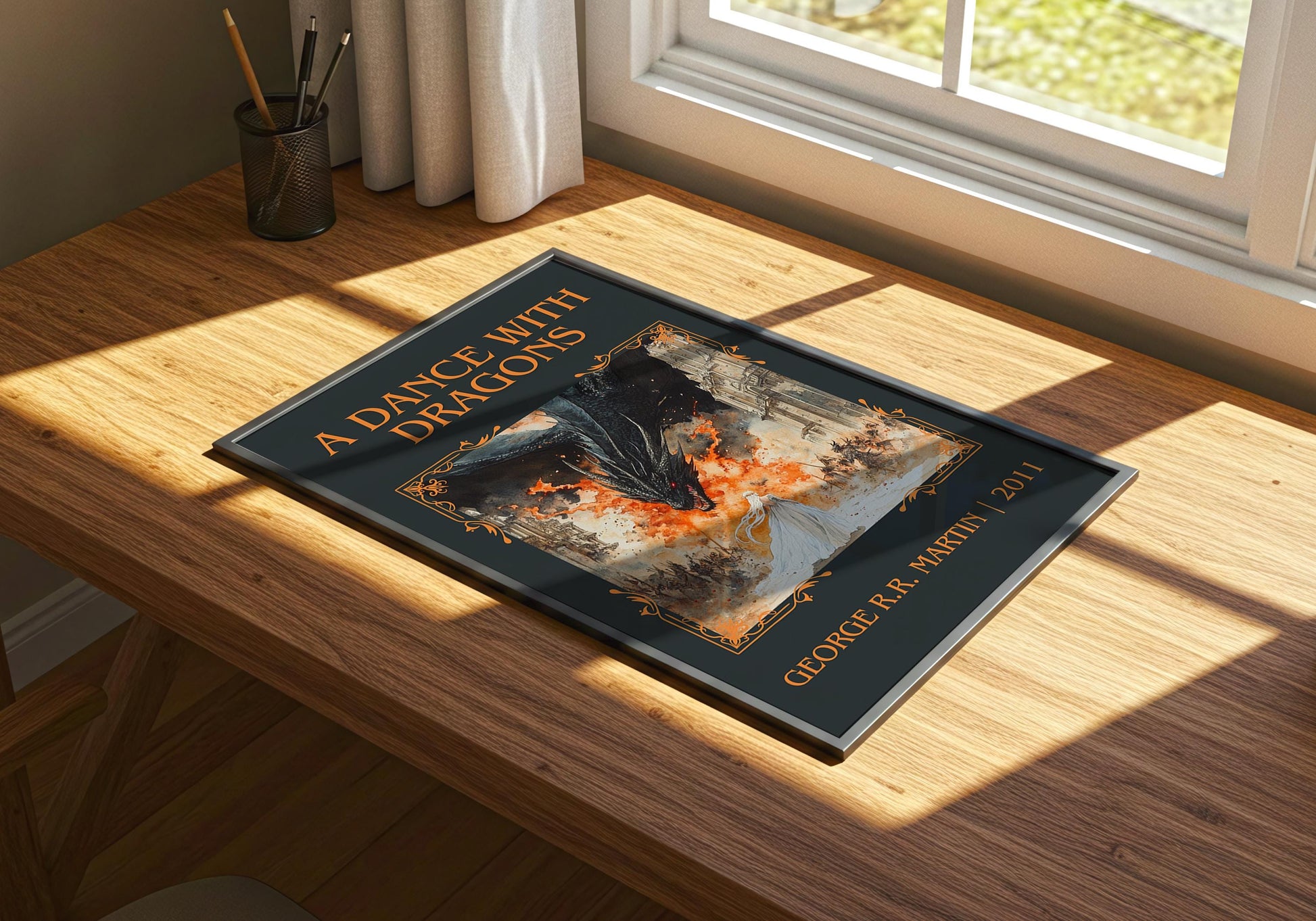 A Dance With Dragons by George R.R. Martin | Descriptive Book Poster | Minimalist