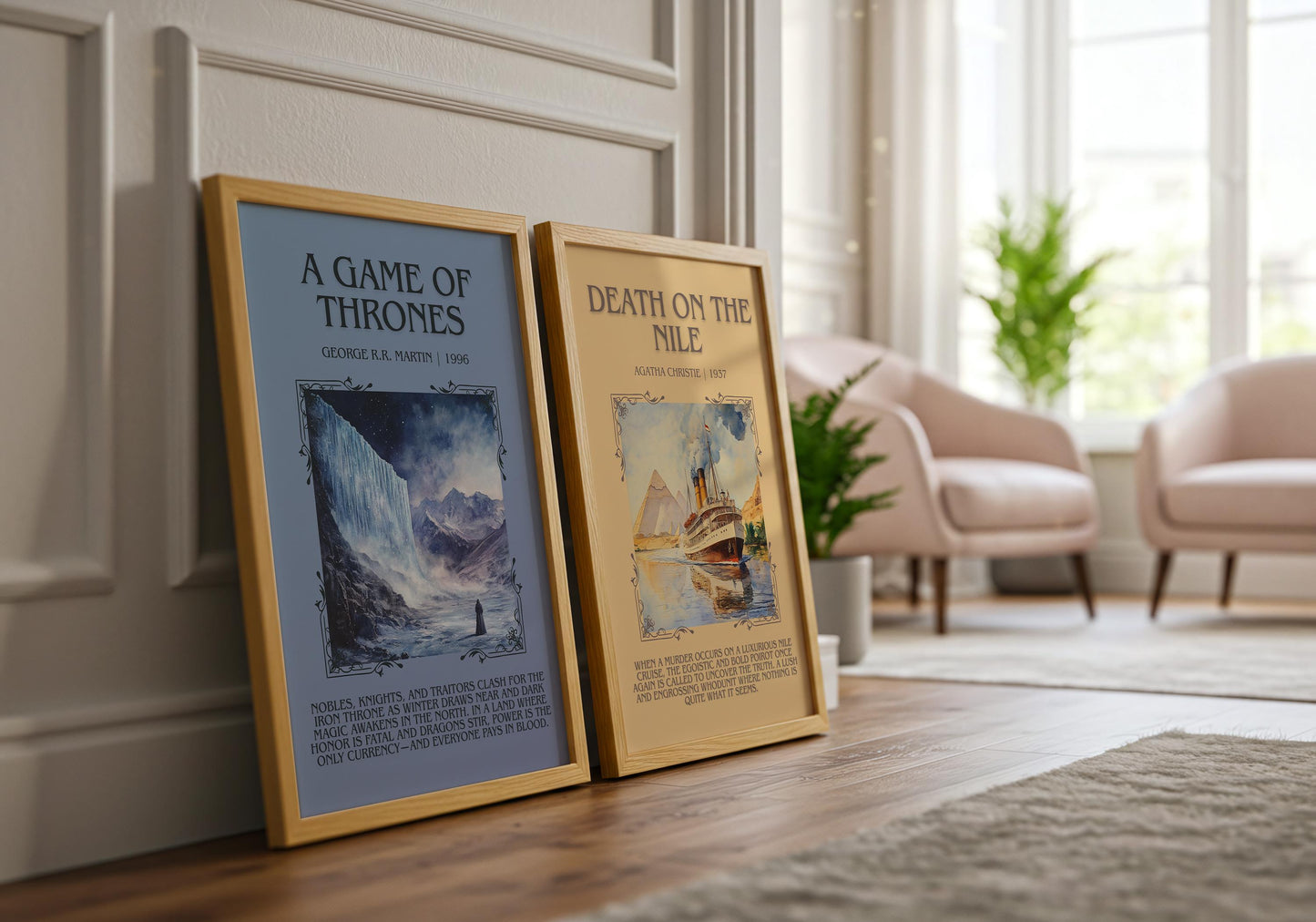 A Game Of Thrones by George R.R. Martin | Descriptive Book Poster | Blurby