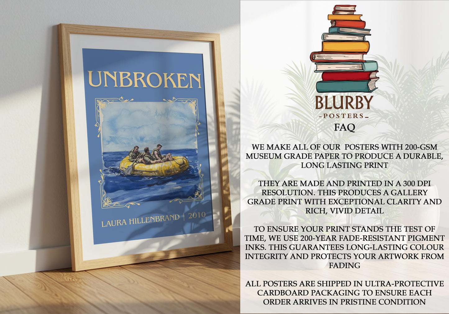 Unbroken by Laura Hillenbrand | Descriptive Book Poster | Minimalist
