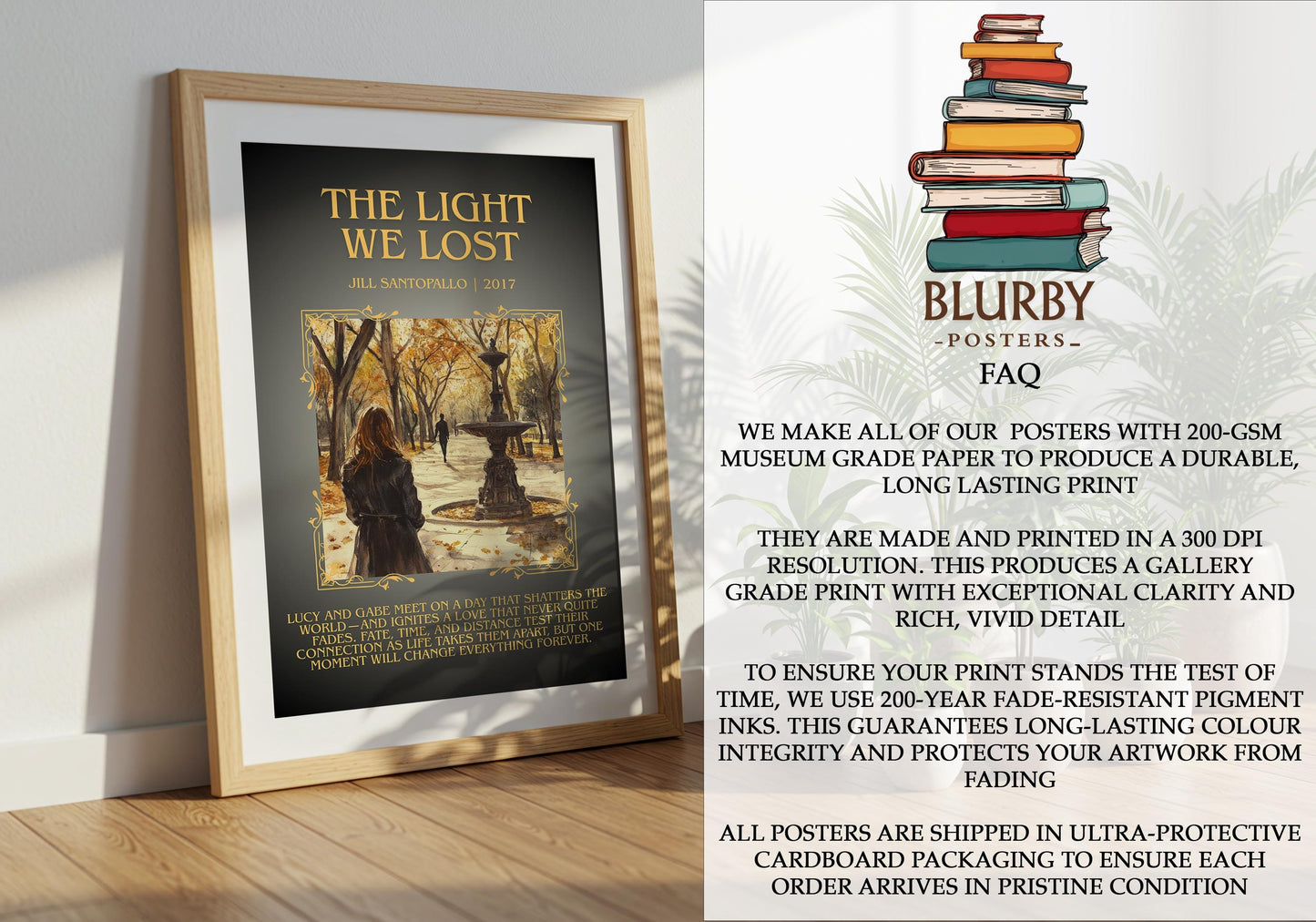 The Light We Lost by Jill Santopallo | Descriptive Book Poster | Blurby