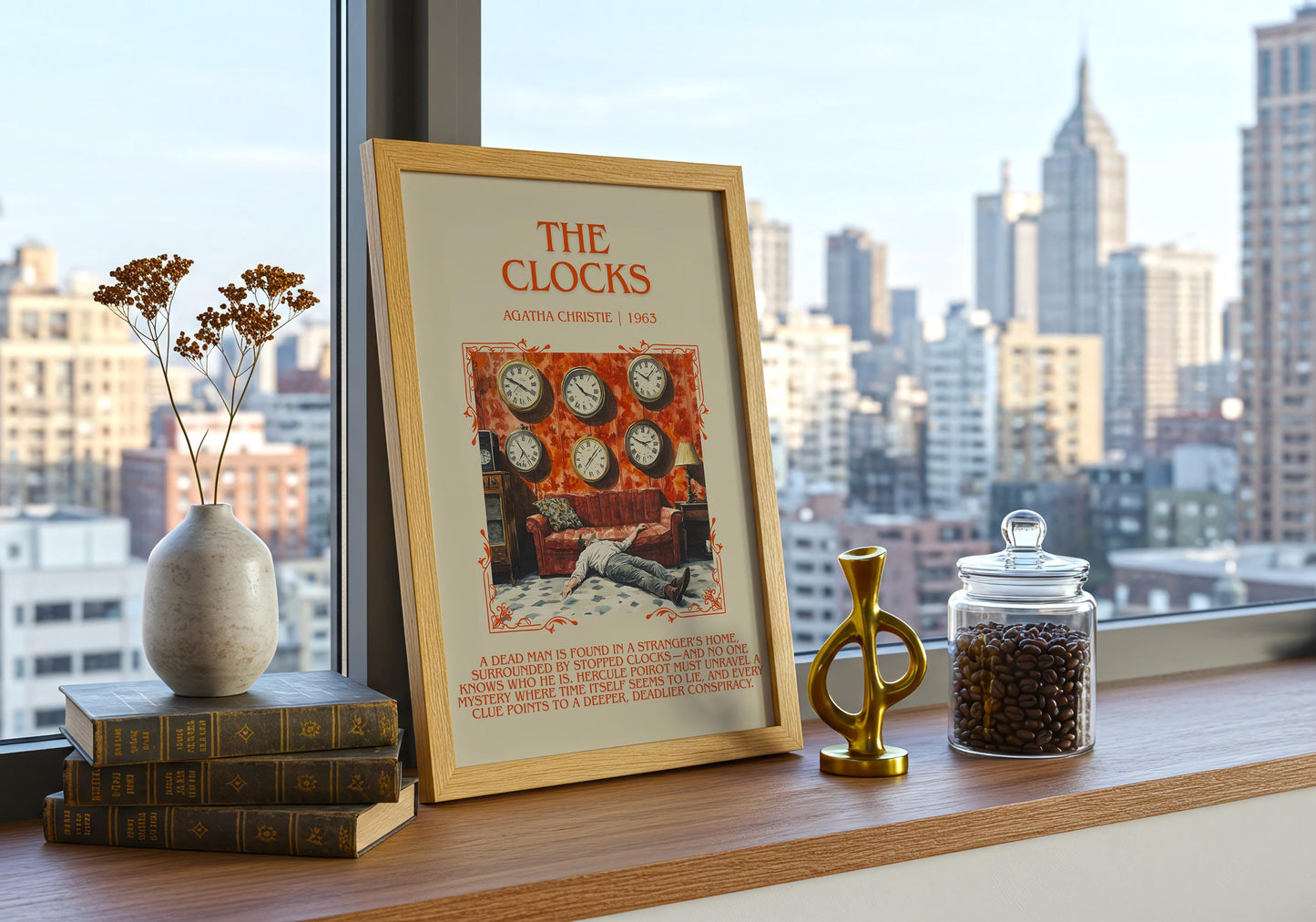 The Clocks by Agatha Christie | Descriptive Book Poster | Blurby