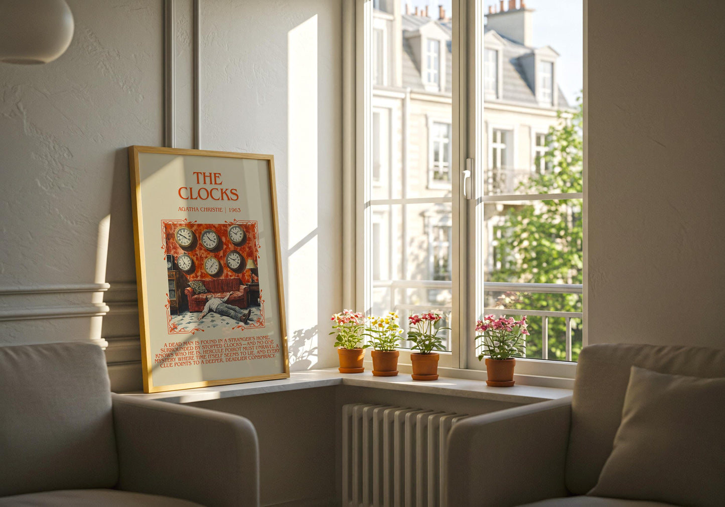 The Clocks by Agatha Christie | Descriptive Book Poster | Blurby