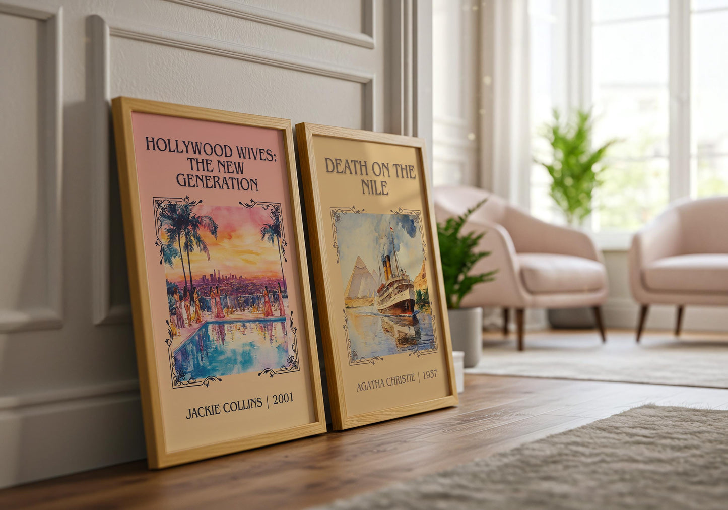 Hollywood Wives: The New Generation by Jackie Collins | Descriptive Book Poster | Minimalist