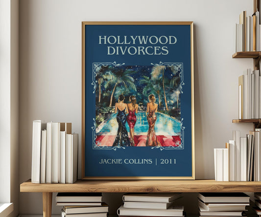Hollywood Divorces by Jackie Collins | Descriptive Book Poster | Minimalist