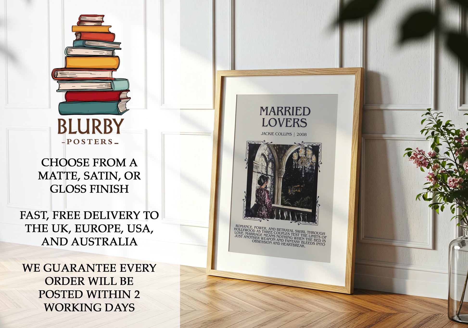 Married Lovers by Jackie Collins | Descriptive Book Poster | Blurby