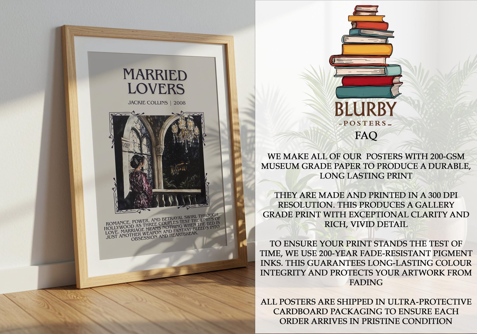 Married Lovers by Jackie Collins | Descriptive Book Poster | Blurby