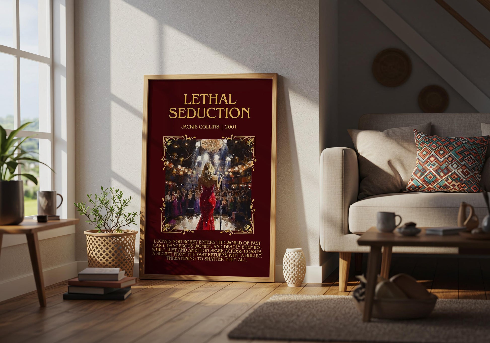 Lethal Seduction by Jackie Collins | Descriptive Book Poster | Blurby