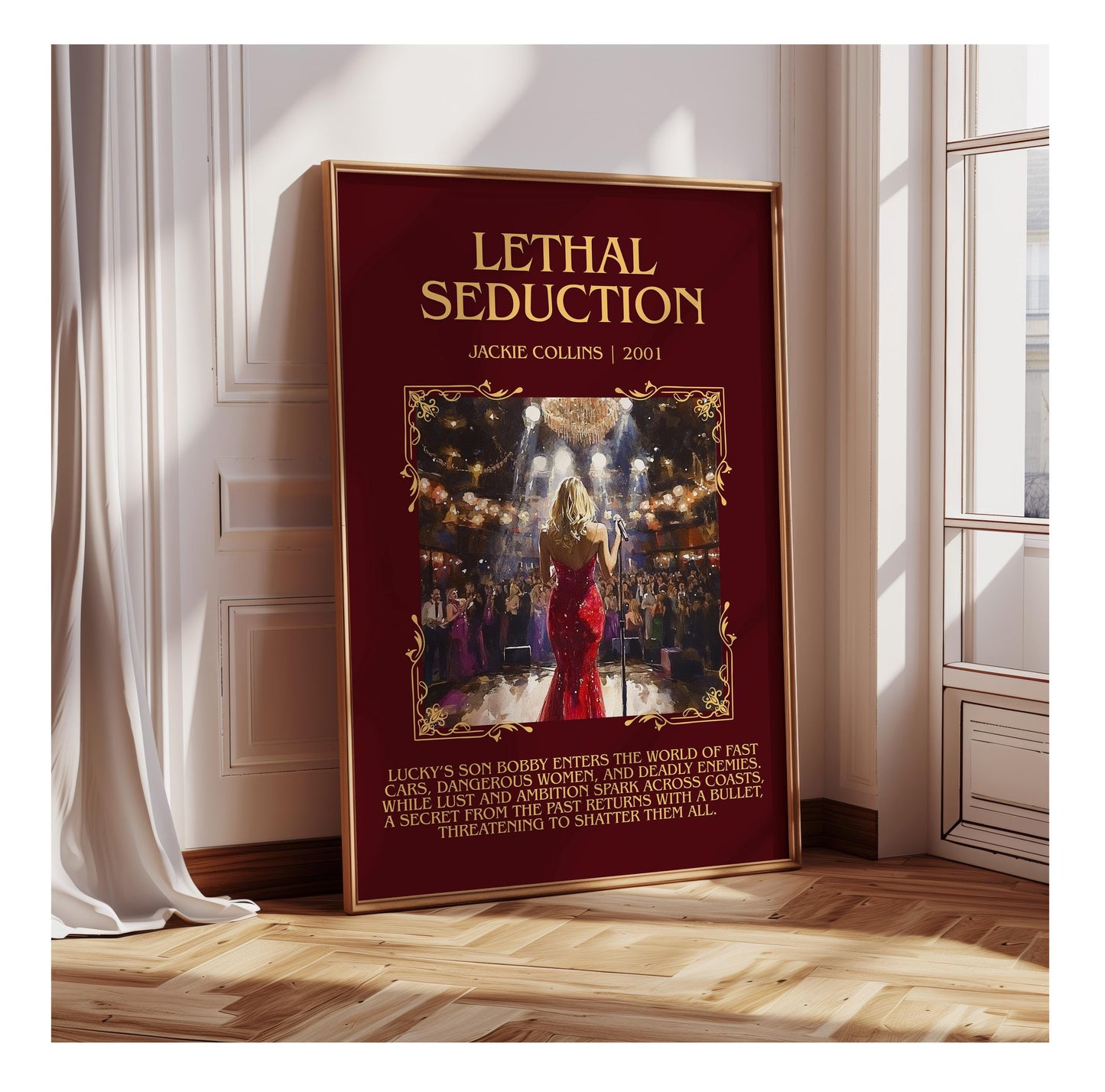 Lethal Seduction by Jackie Collins | Descriptive Book Poster | Blurby