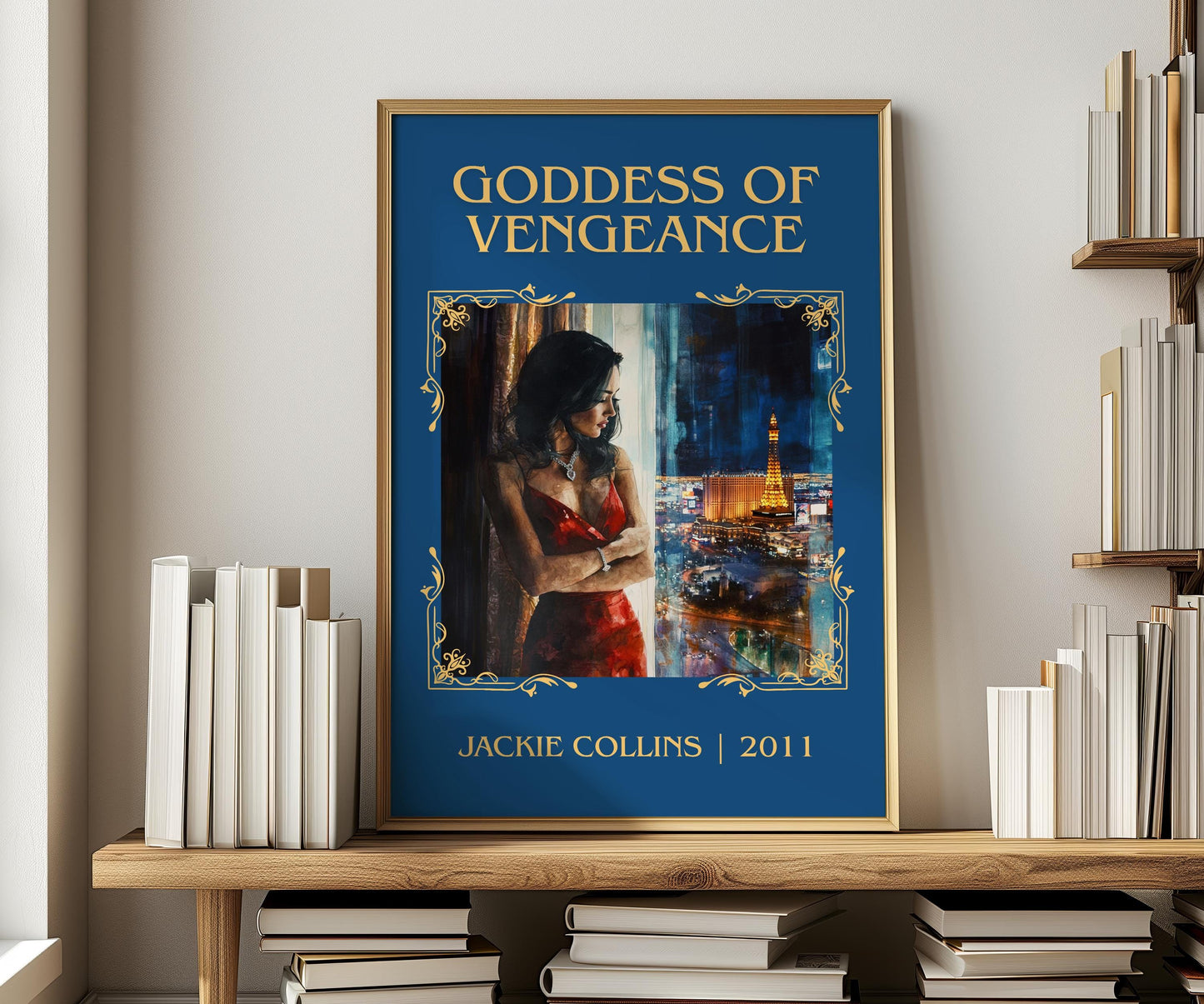 Goddess Of Vengeance by Jackie Collins | Descriptive Book Poster | Minimalist
