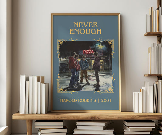 Never Enough by Harold Robbins | Descriptive Book Poster | Minimalist