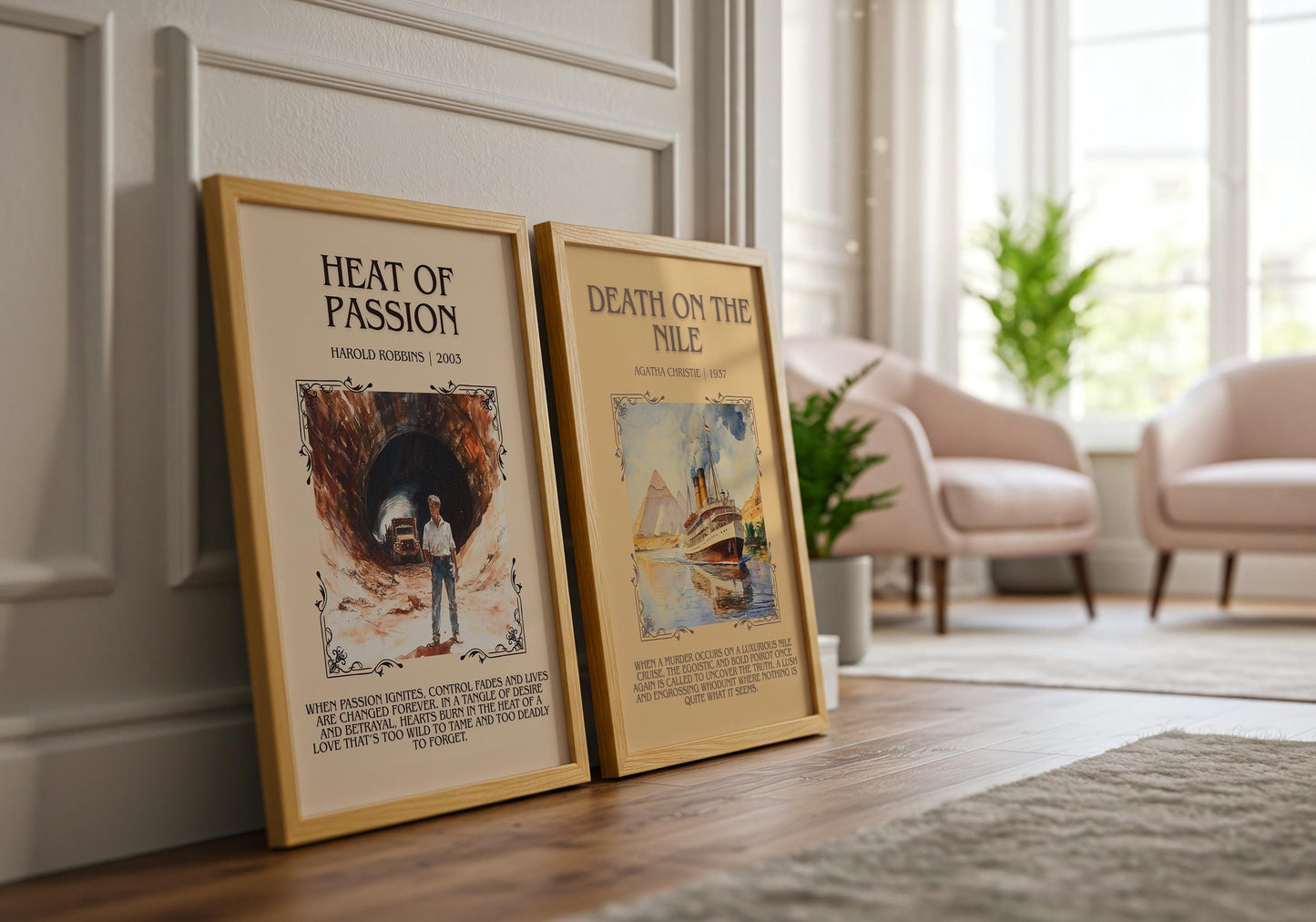 Heat Of Passion by Harold Robbins | Descriptive Book Poster | Blurby