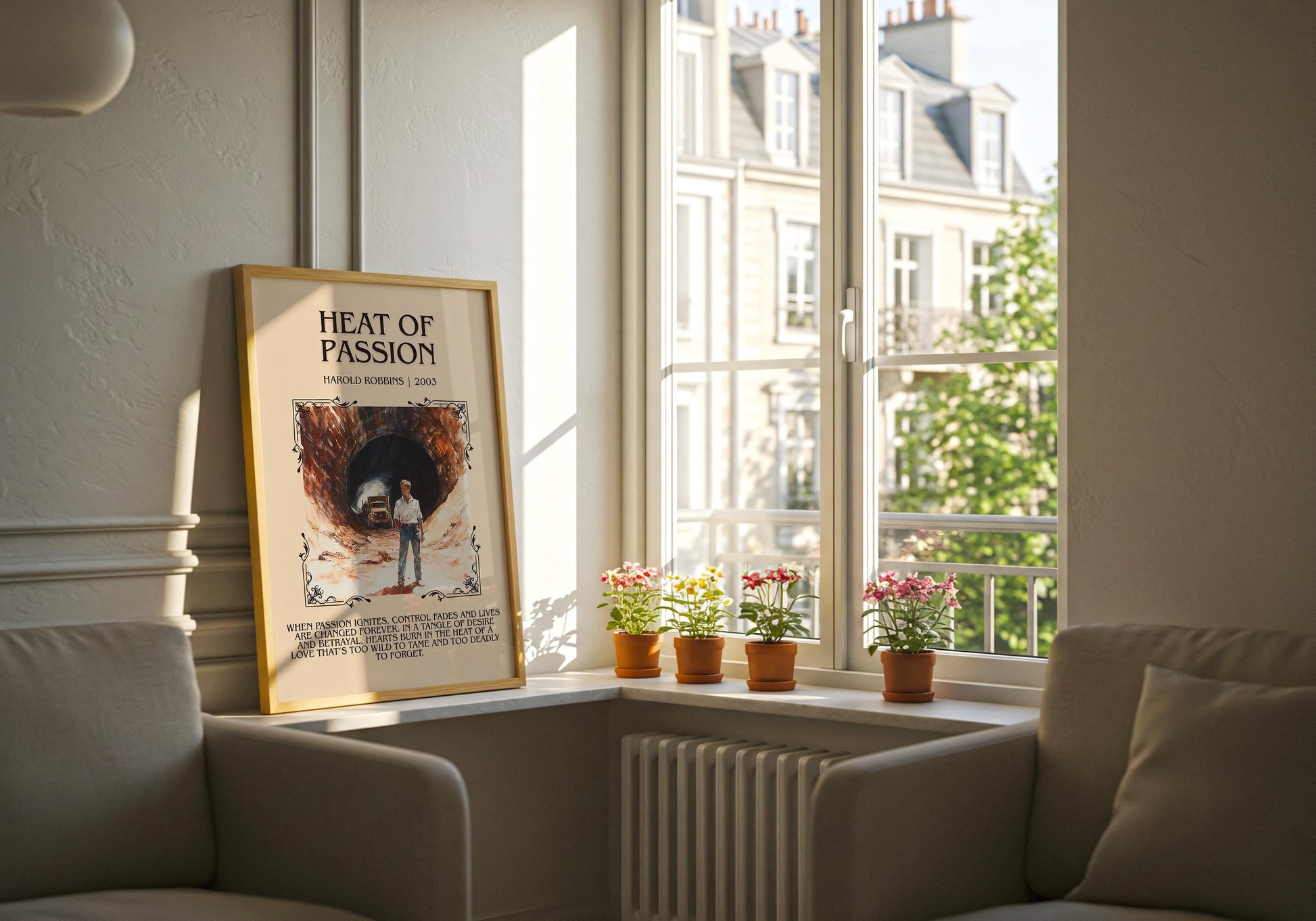 Heat Of Passion by Harold Robbins | Descriptive Book Poster | Blurby