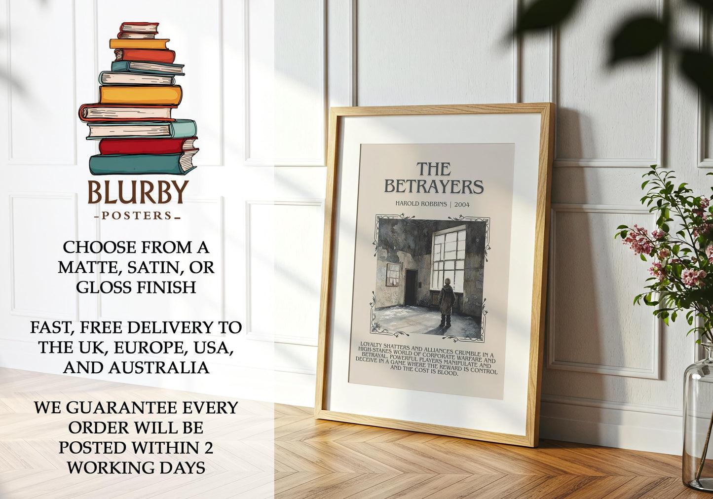 The Betrayers by Harold Robbins | Descriptive Book Poster | Blurby