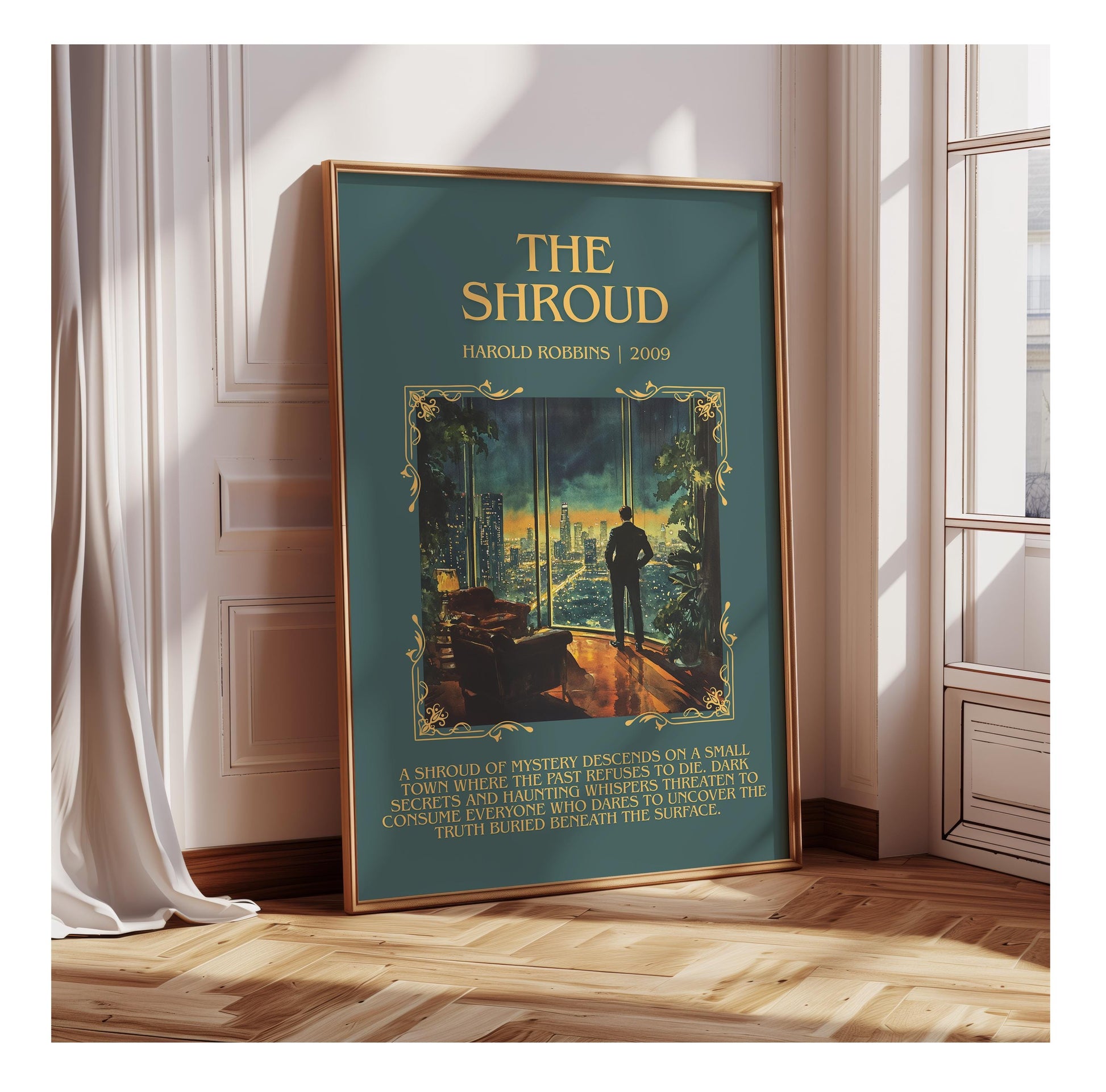 The Shroud by Harold Robbins | Descriptive Book Poster | Blurby