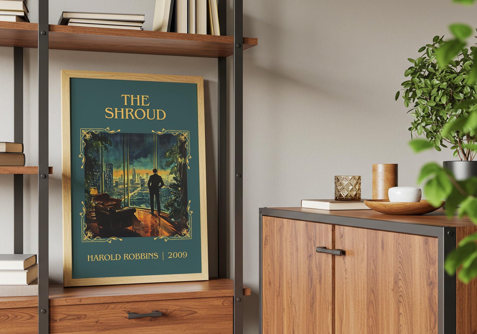 The Shroud by Harold Robbins | Descriptive Book Poster | Minimalist