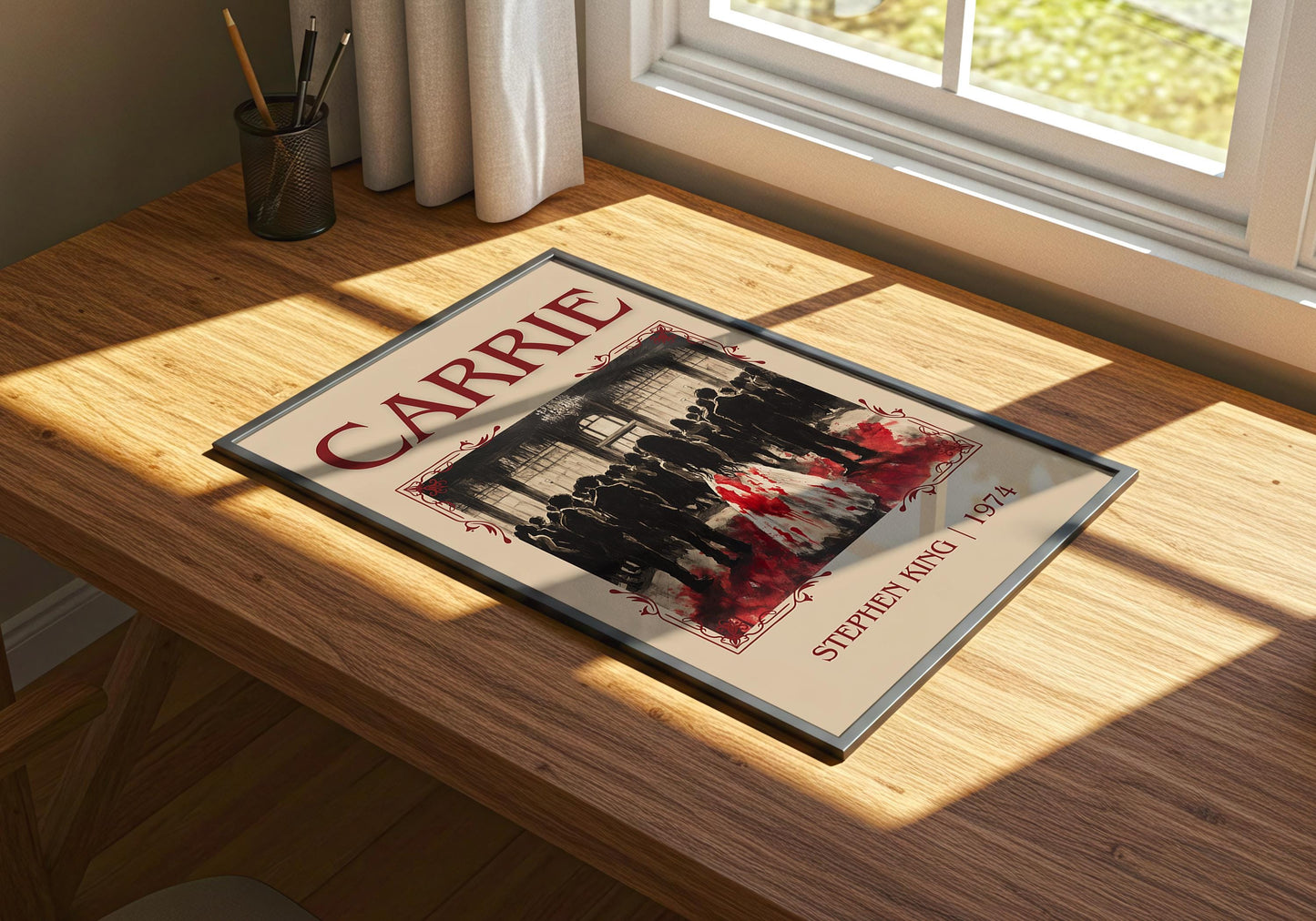 Carrie by Stephen King | Descriptive Book Poster | Minimalist
