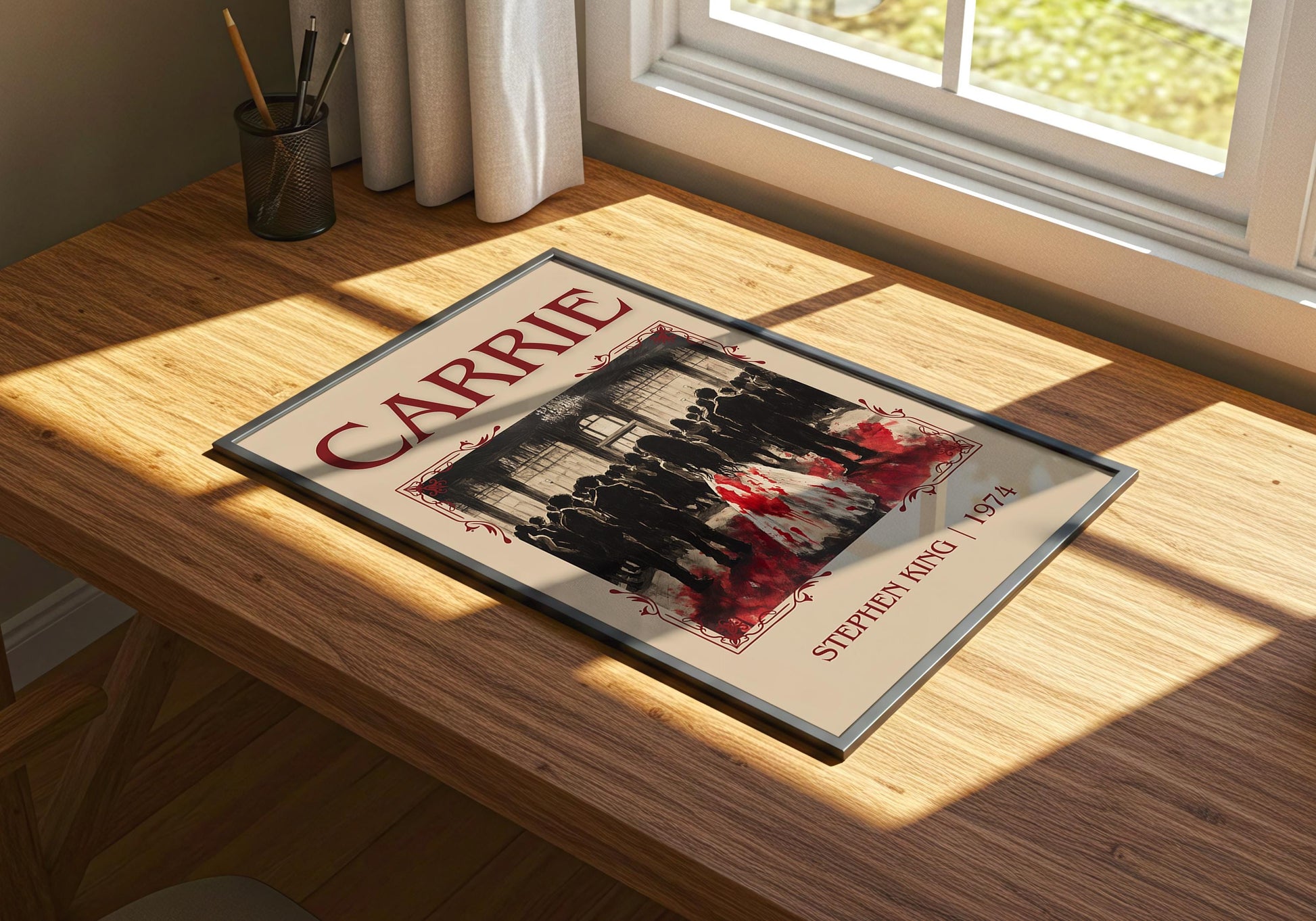 Carrie by Stephen King | Descriptive Book Poster | Minimalist