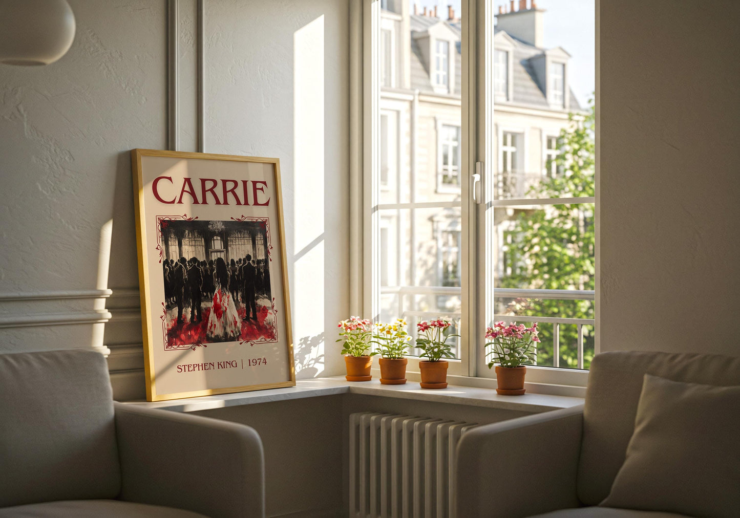 Carrie by Stephen King | Descriptive Book Poster | Minimalist