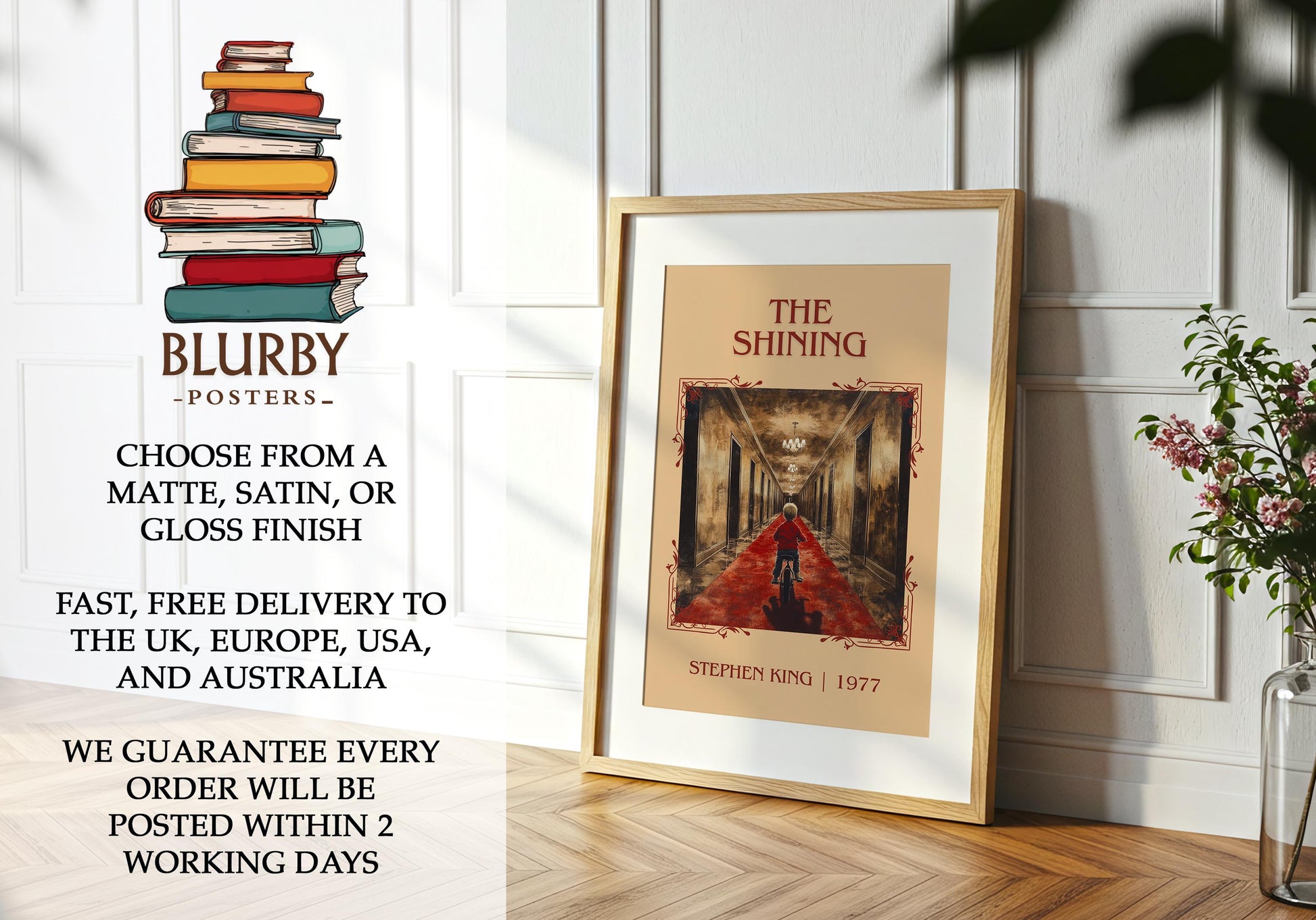 The Shining by Stephen King | Descriptive Book Poster | Minimalist