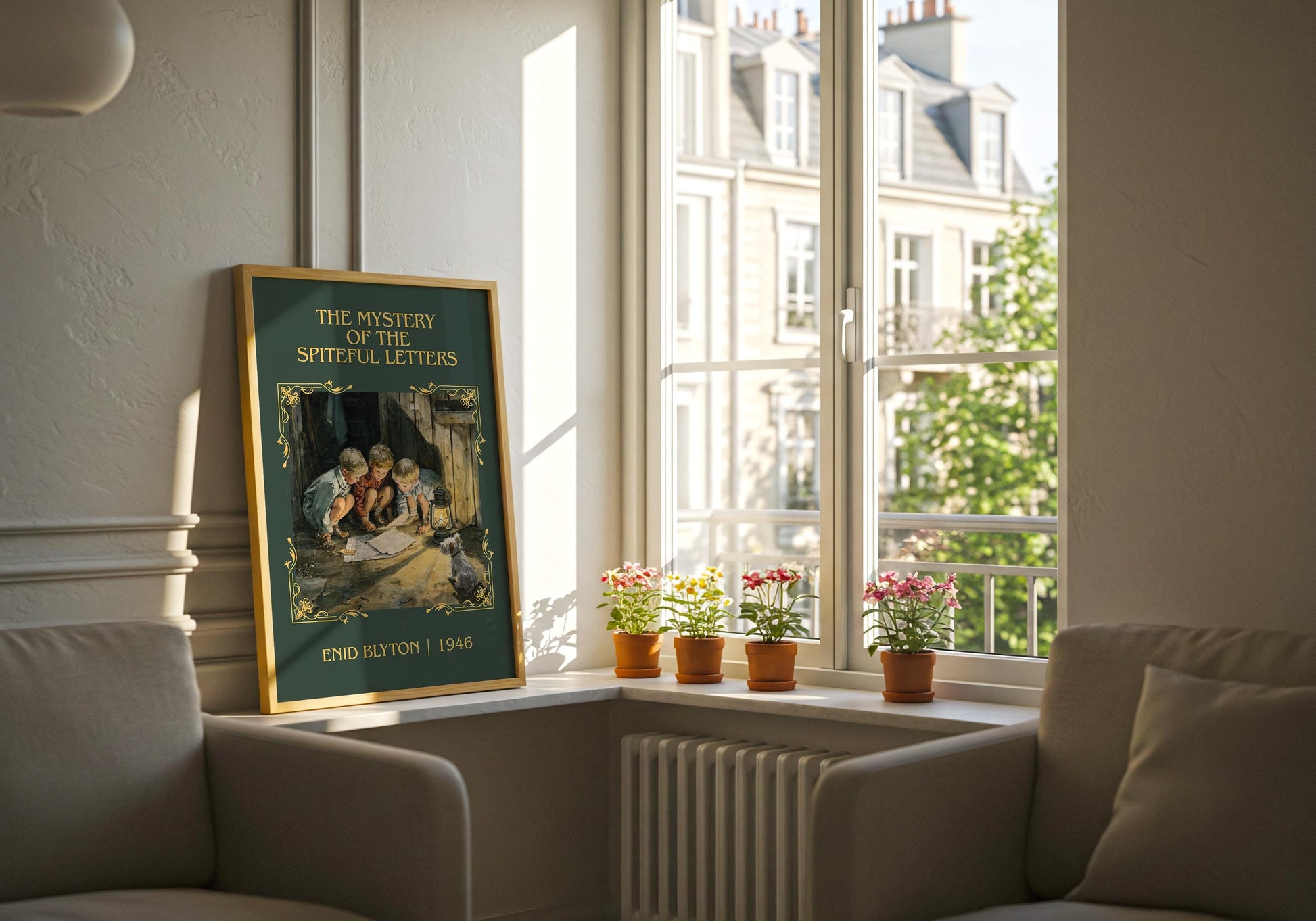 The Mystery Of The Spiteful Letters by Enid Blyton | Descriptive Book Poster | Minimalist